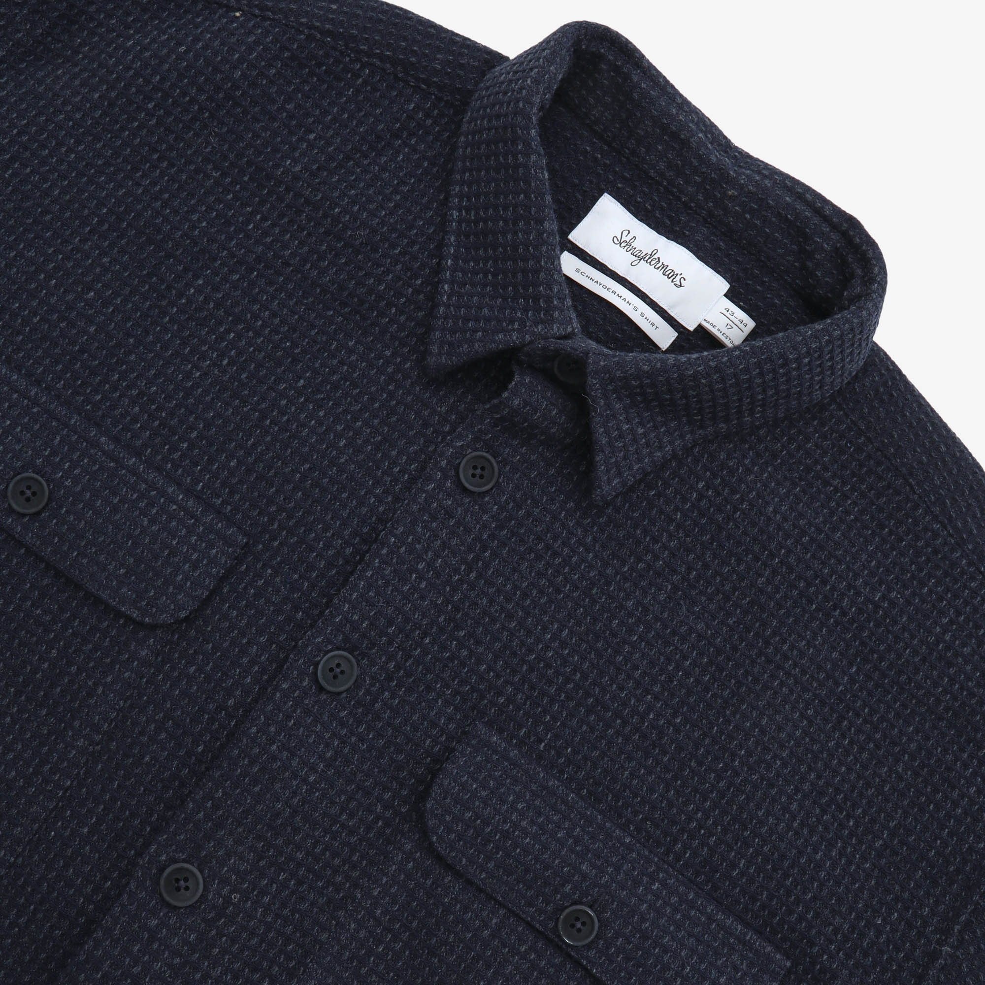 Boxy Waffle Knit Shirt
