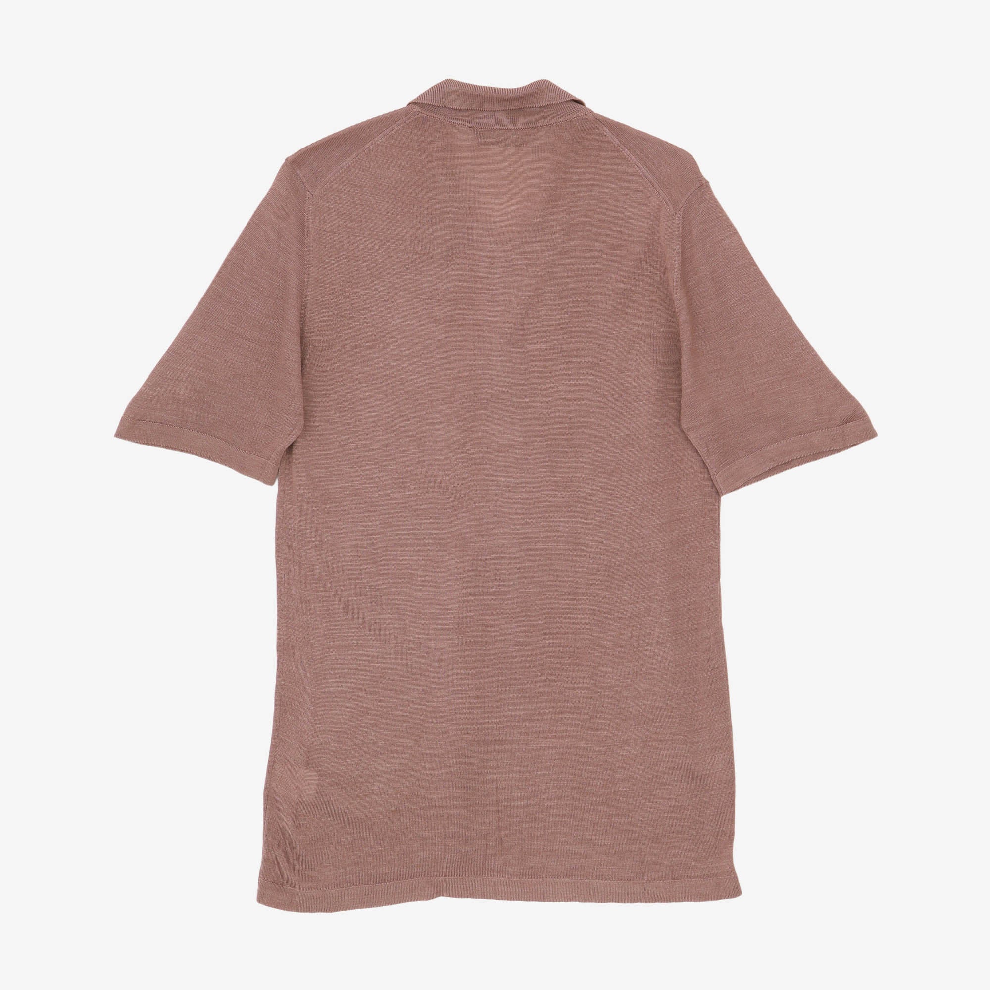 Silk Knit Button Up Polo