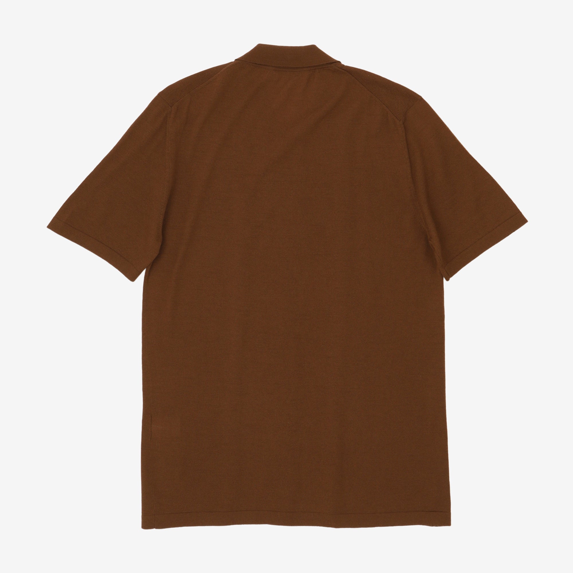 Wool Knit Button Up Polo