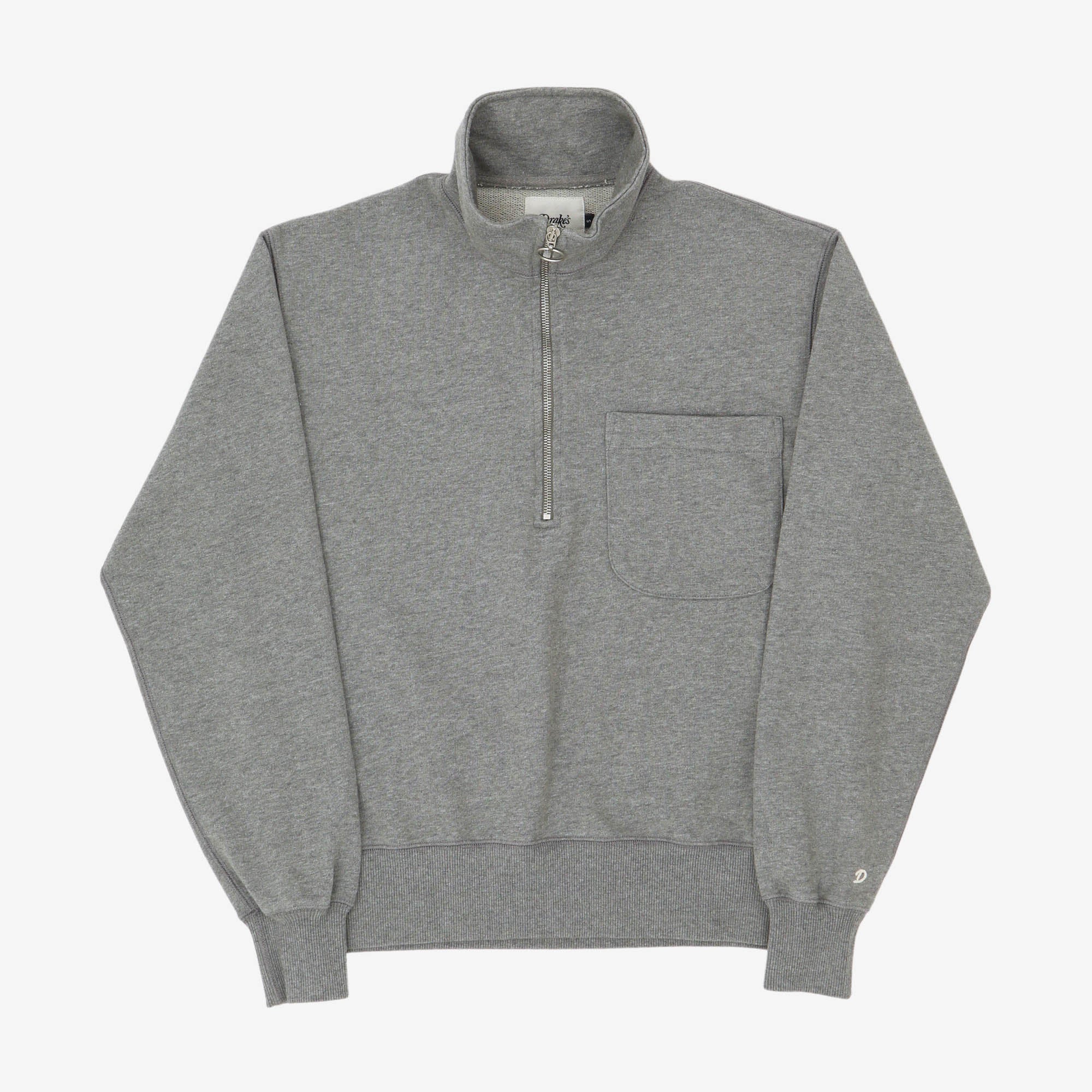 Half-Zip Collared Sweatshirt