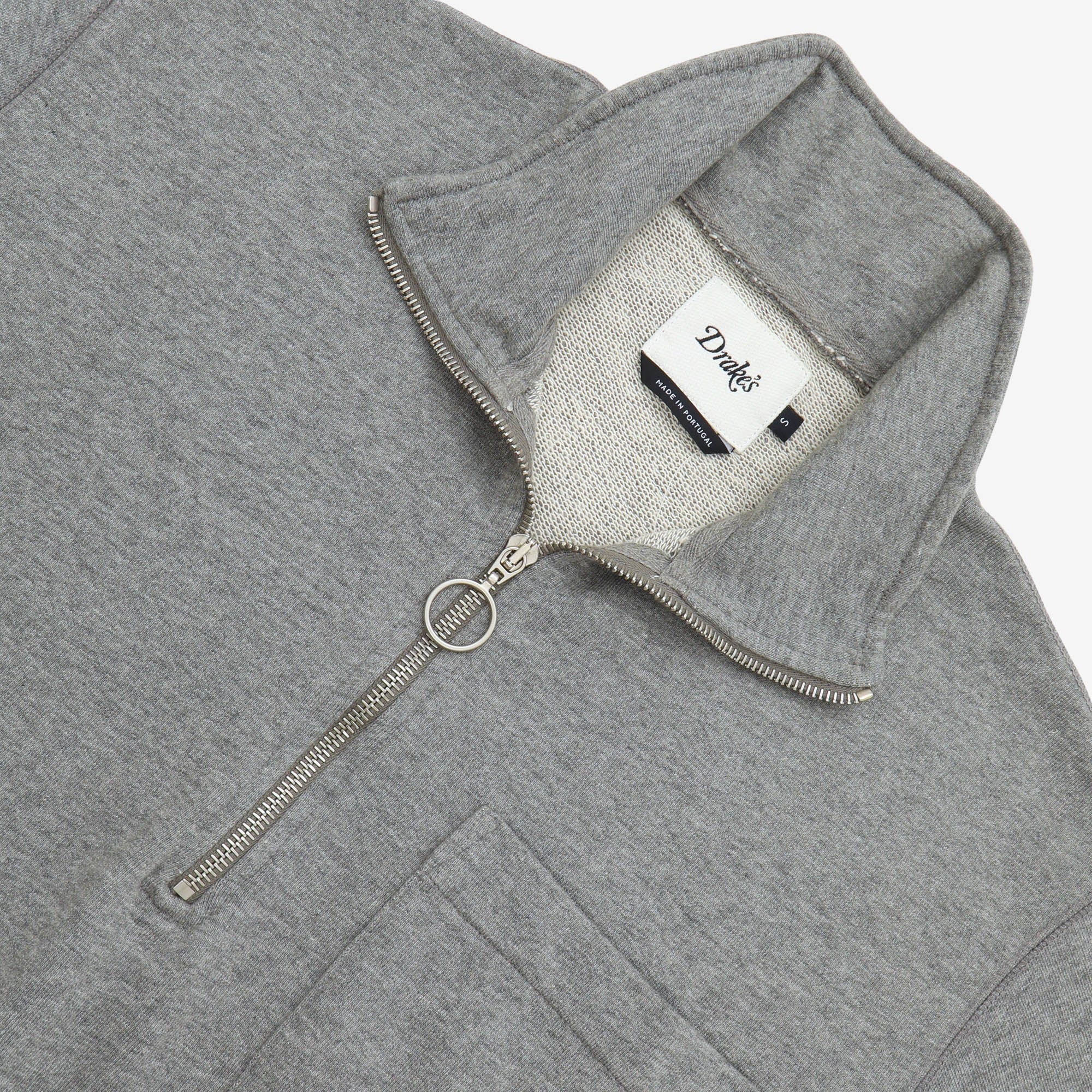 Half-Zip Collared Sweatshirt