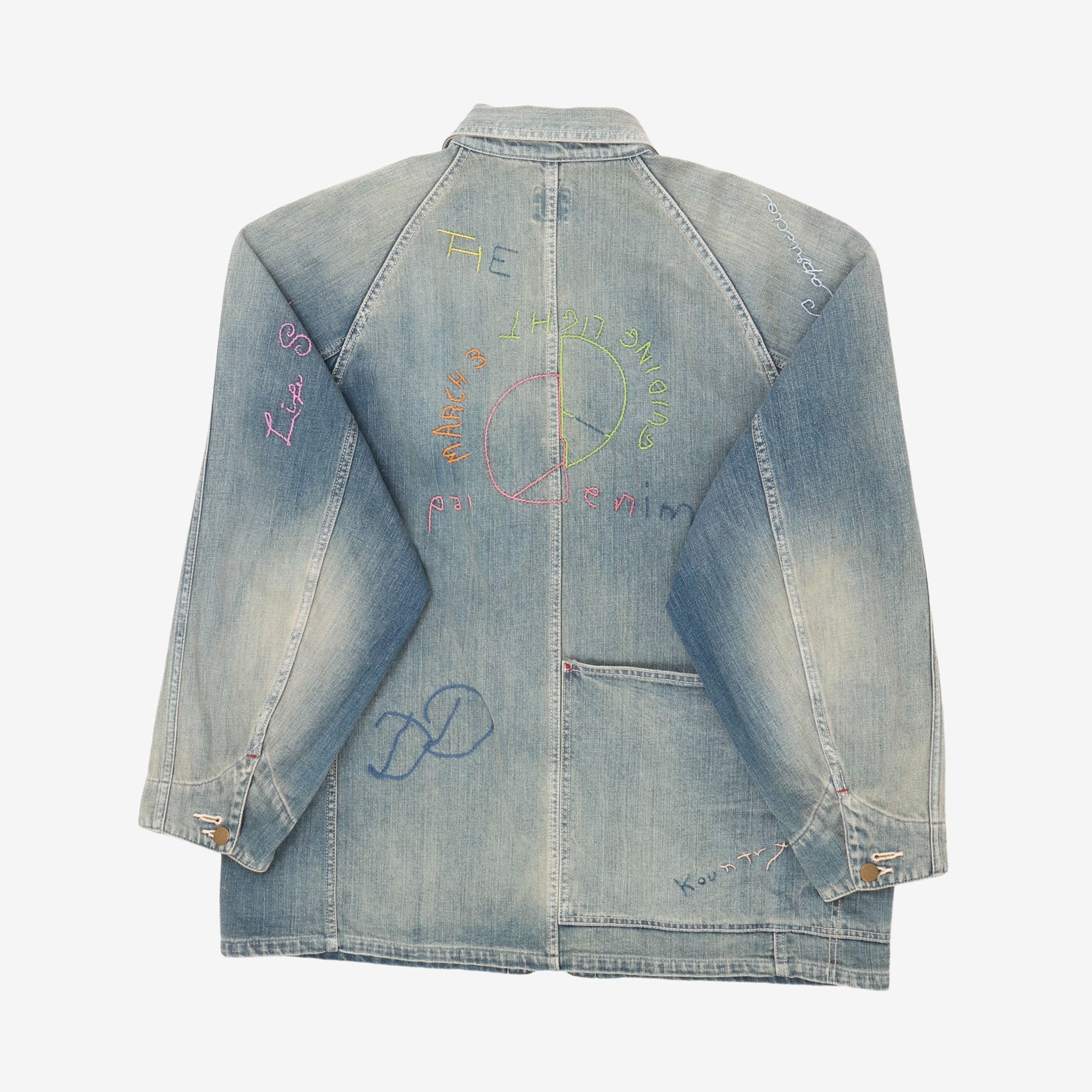 Cactus Embroidered Denim Jacket