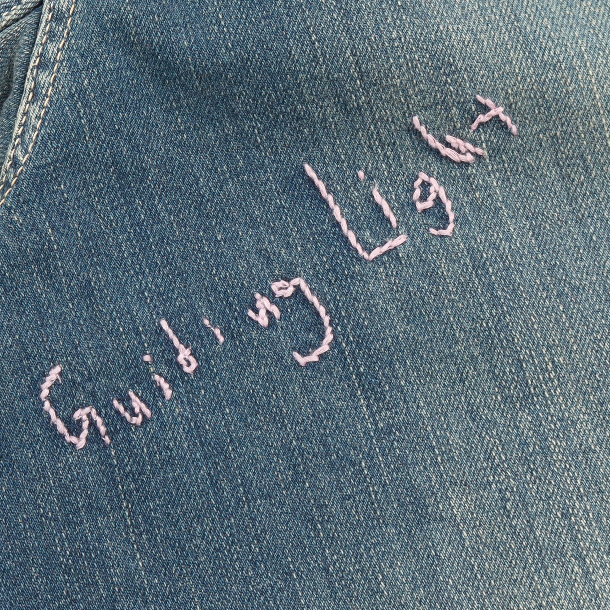 Cactus Embroidered Denim Jacket