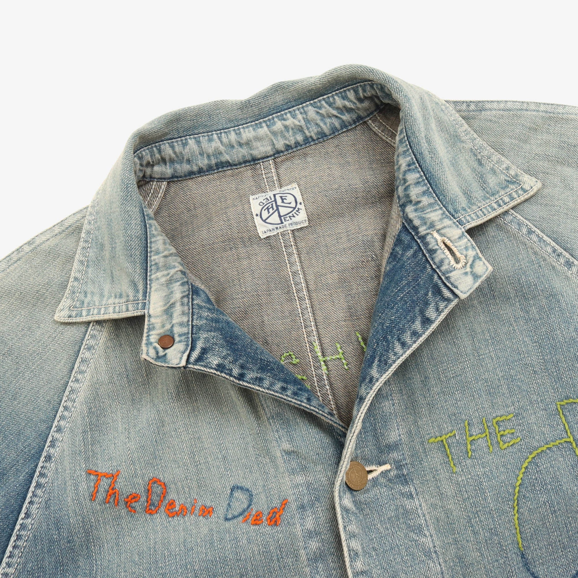 Cactus Embroidered Denim Jacket
