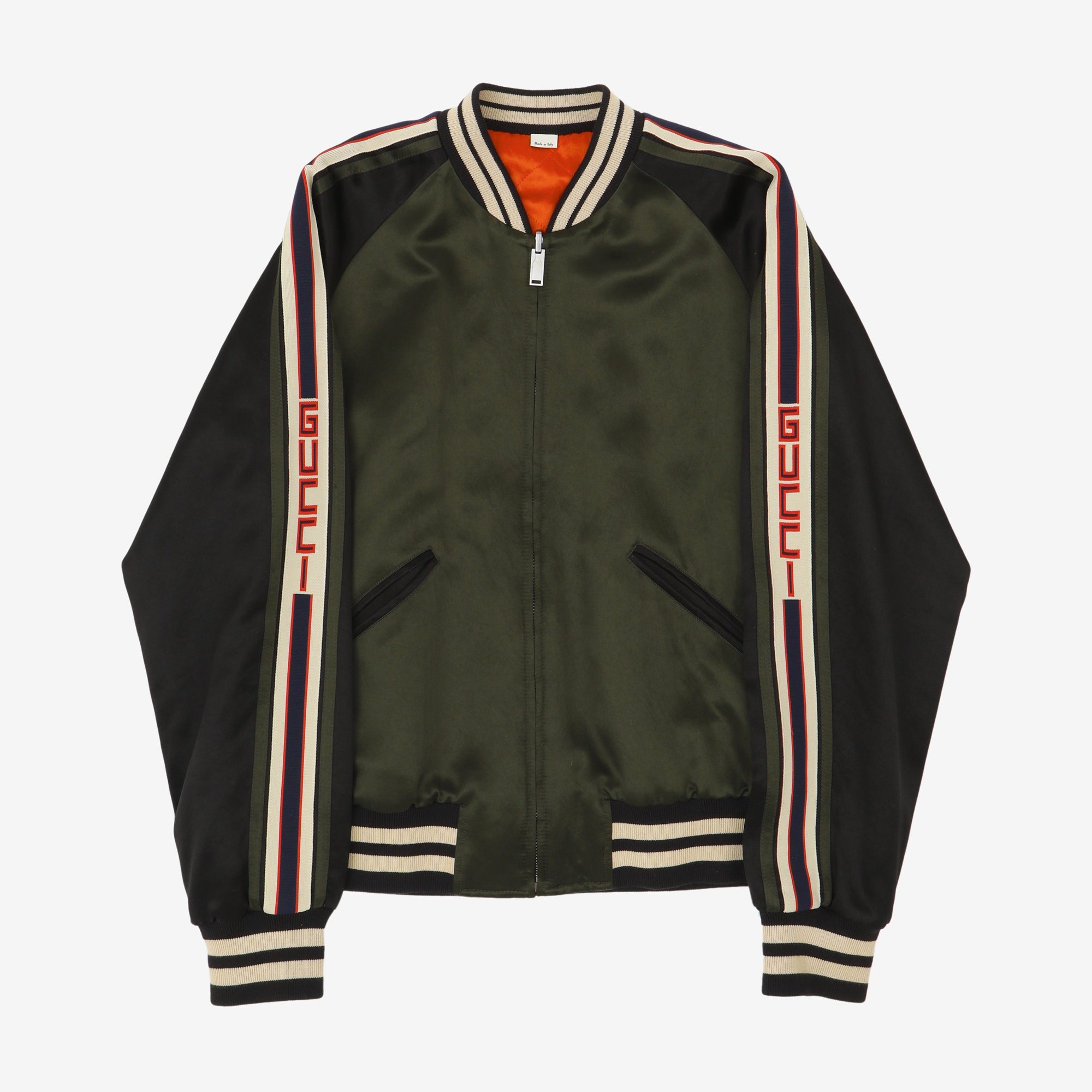 Reversible Satin-Twill Bomber Jacket