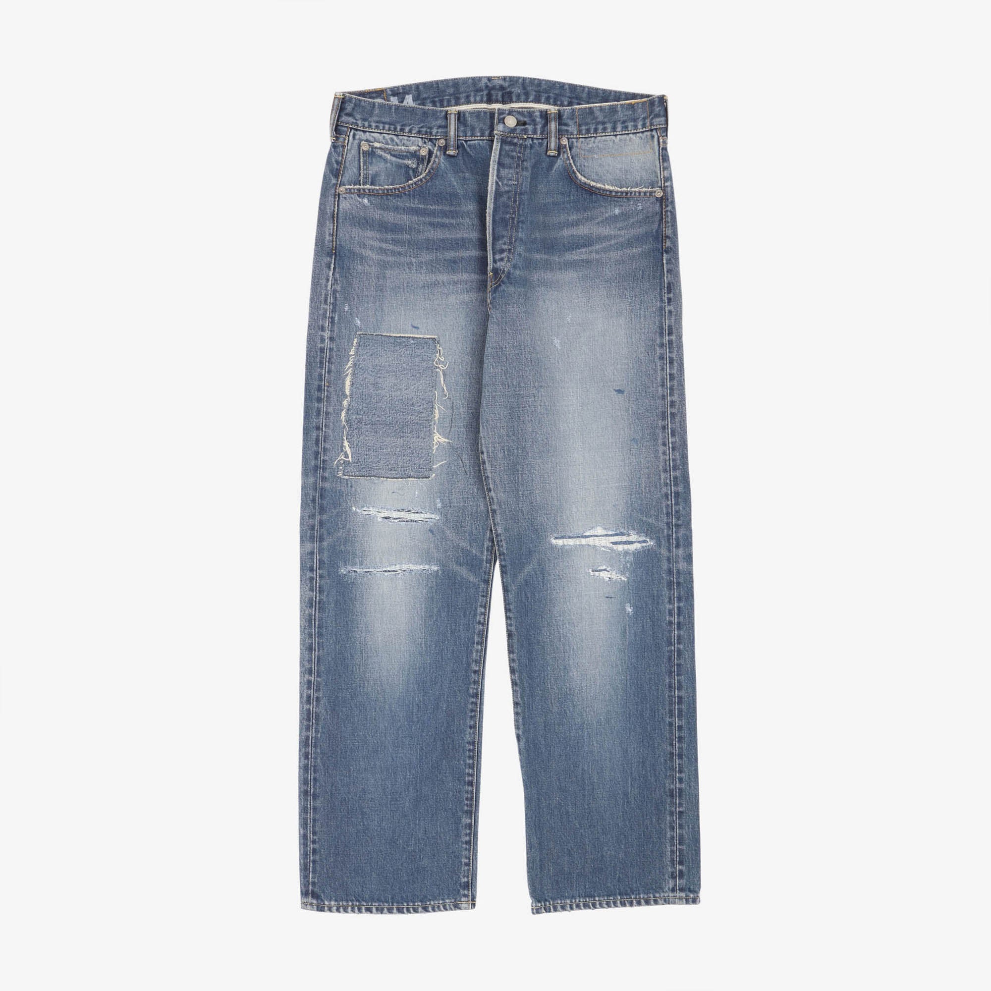 Social Sculpture Loose Fit Selvedge Jeans DMGD (36W X 30.5L)