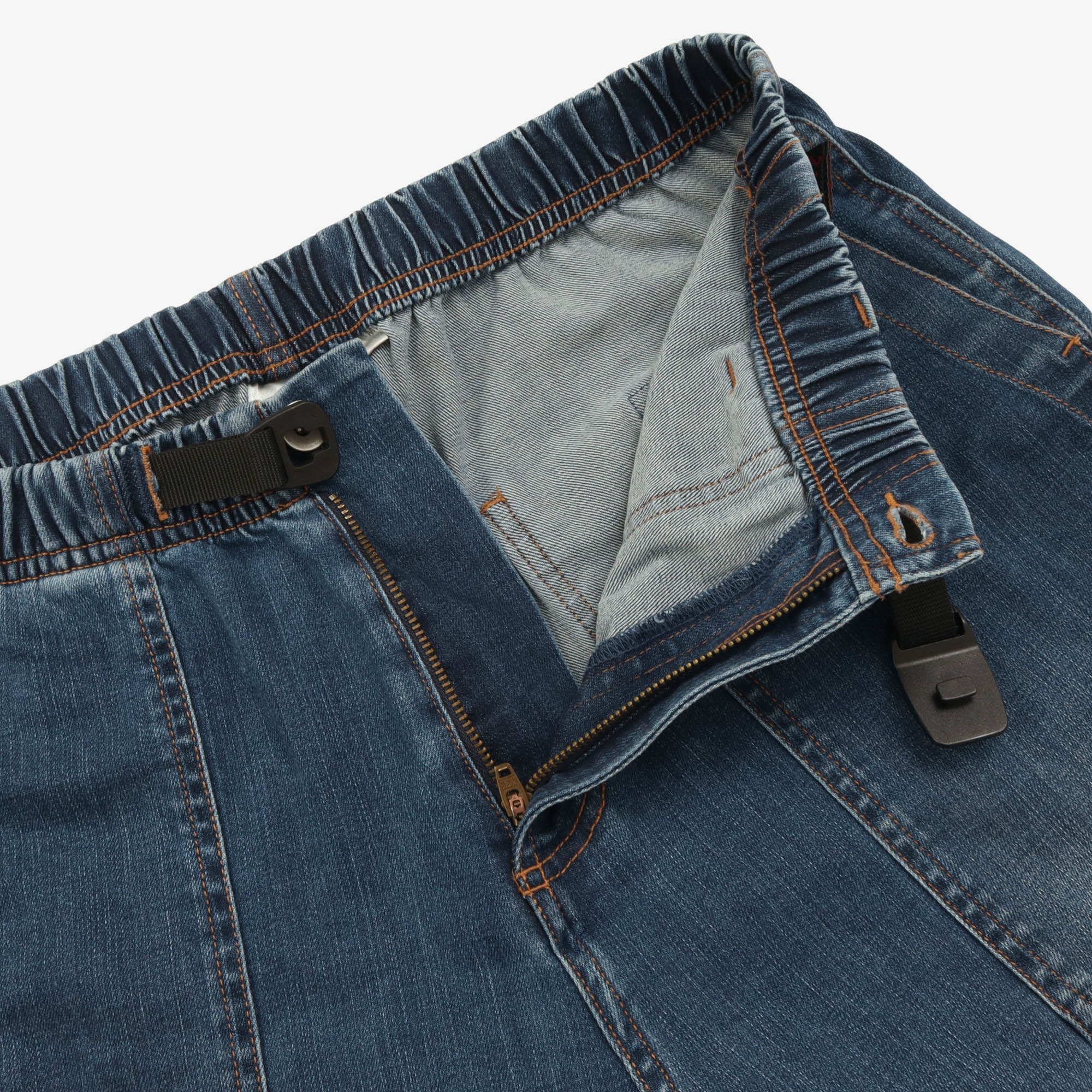 Stretch Denim Loose Tapered Pants