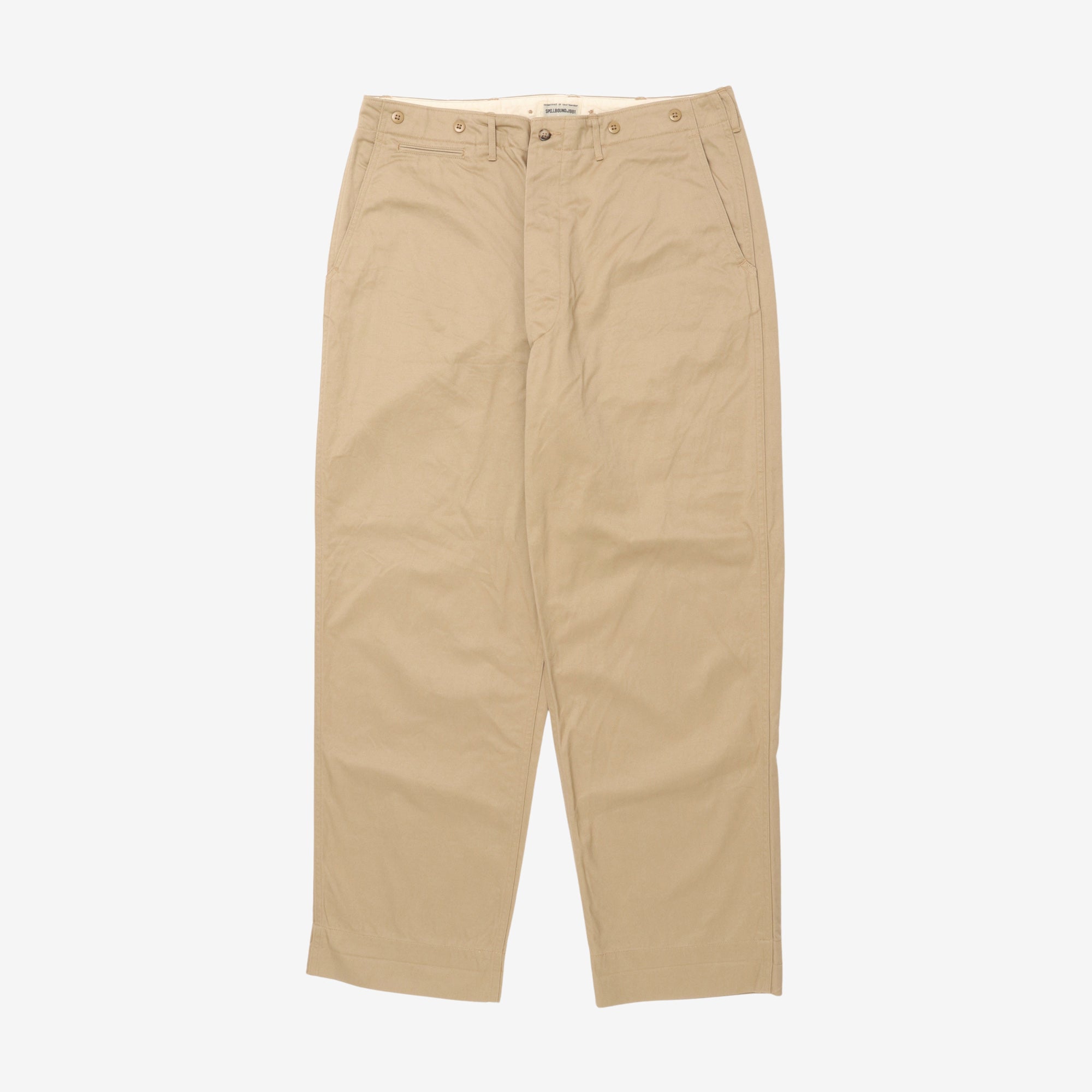 High Rise Straight Fit Chinos (36W X 31.5L)