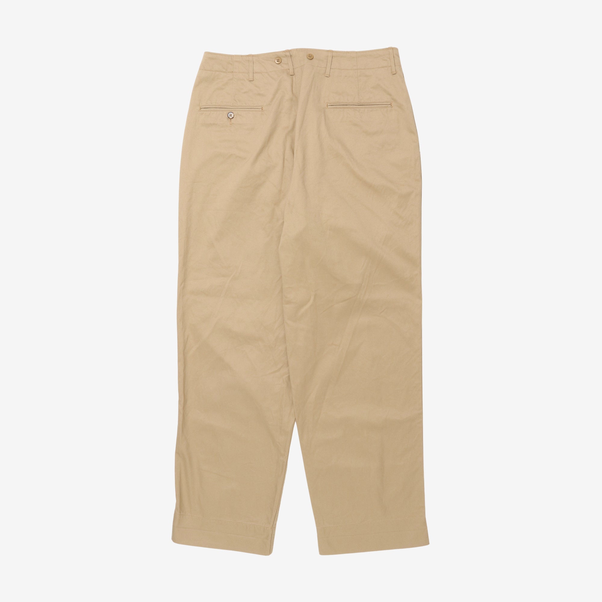 High Rise Straight Fit Chinos (36W X 31.5L)