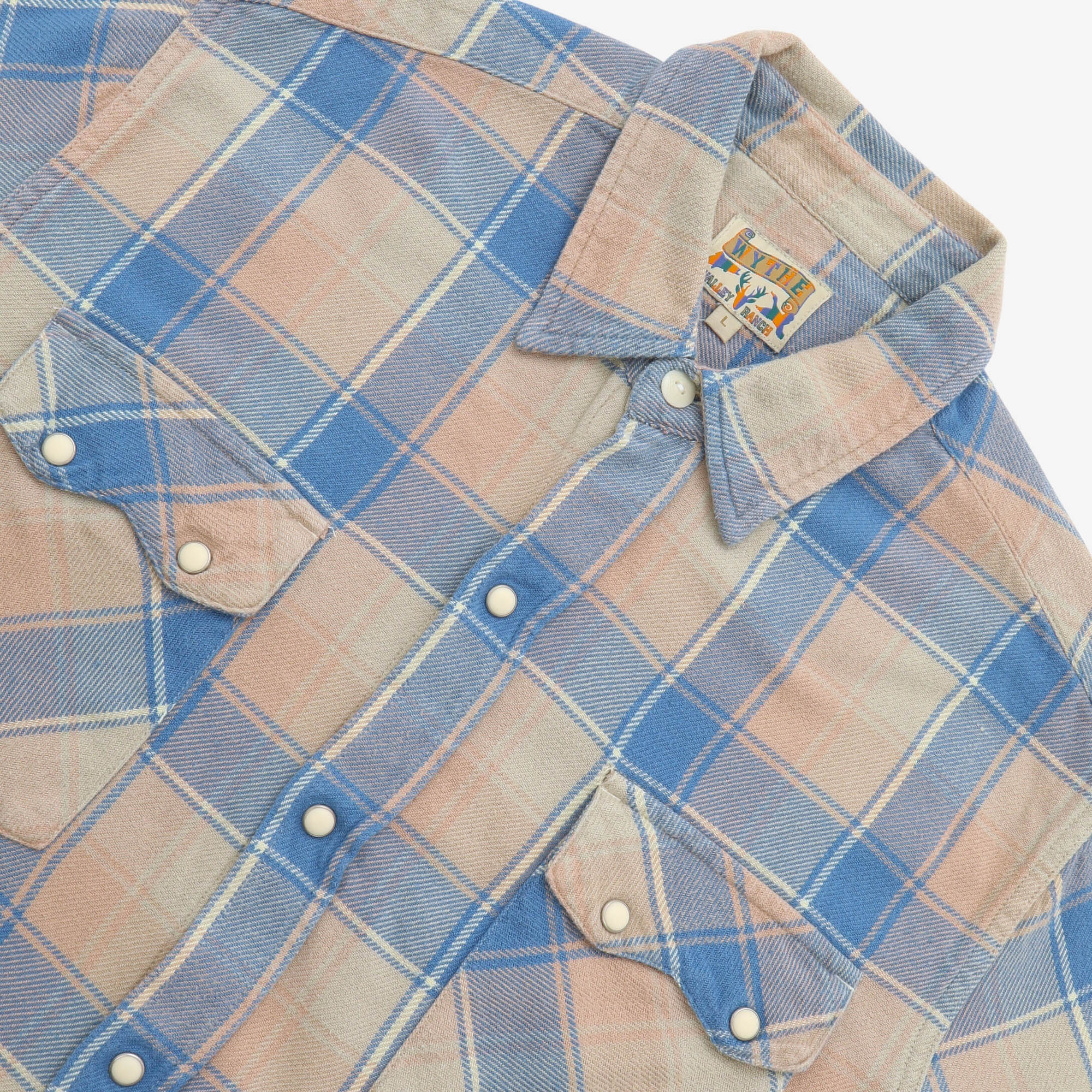 Washed Flannel Pearl Snap Shirt