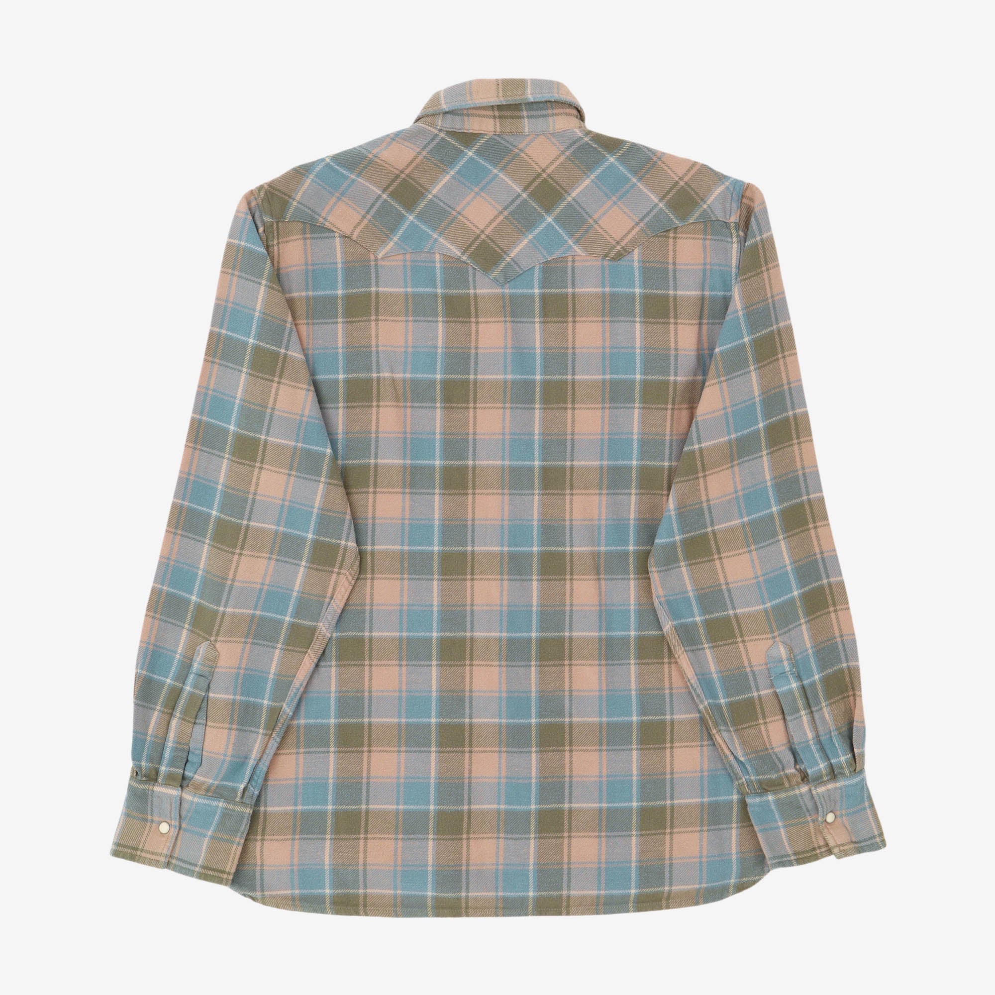Washed Flannel Pearl Snap Shirt