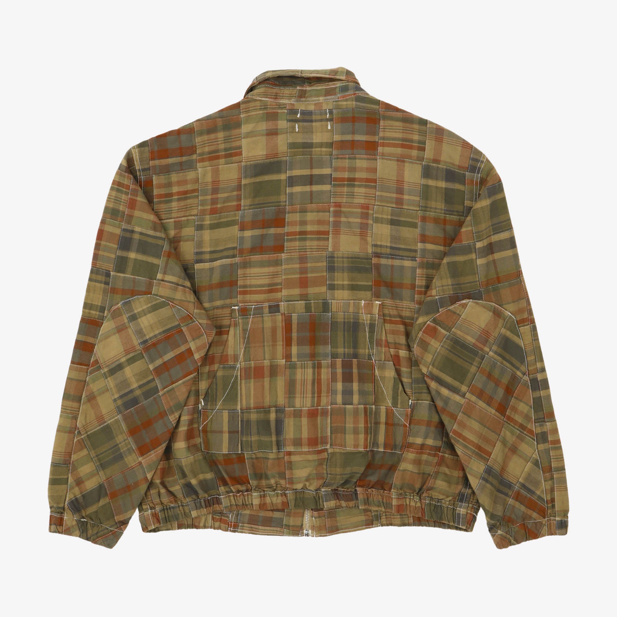 Madras Patchwork Zip Bomber