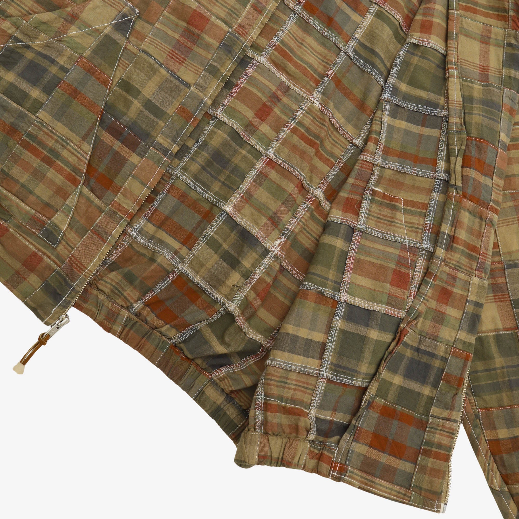 Madras Patchwork Zip Bomber