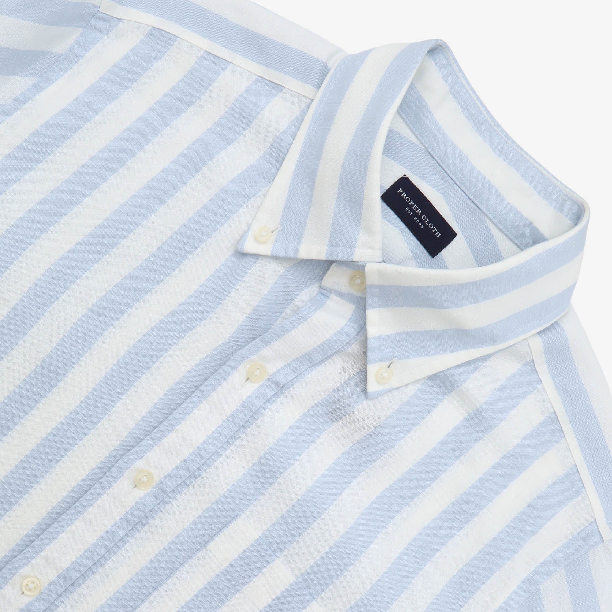 Linen Blend Striped BD Shirt