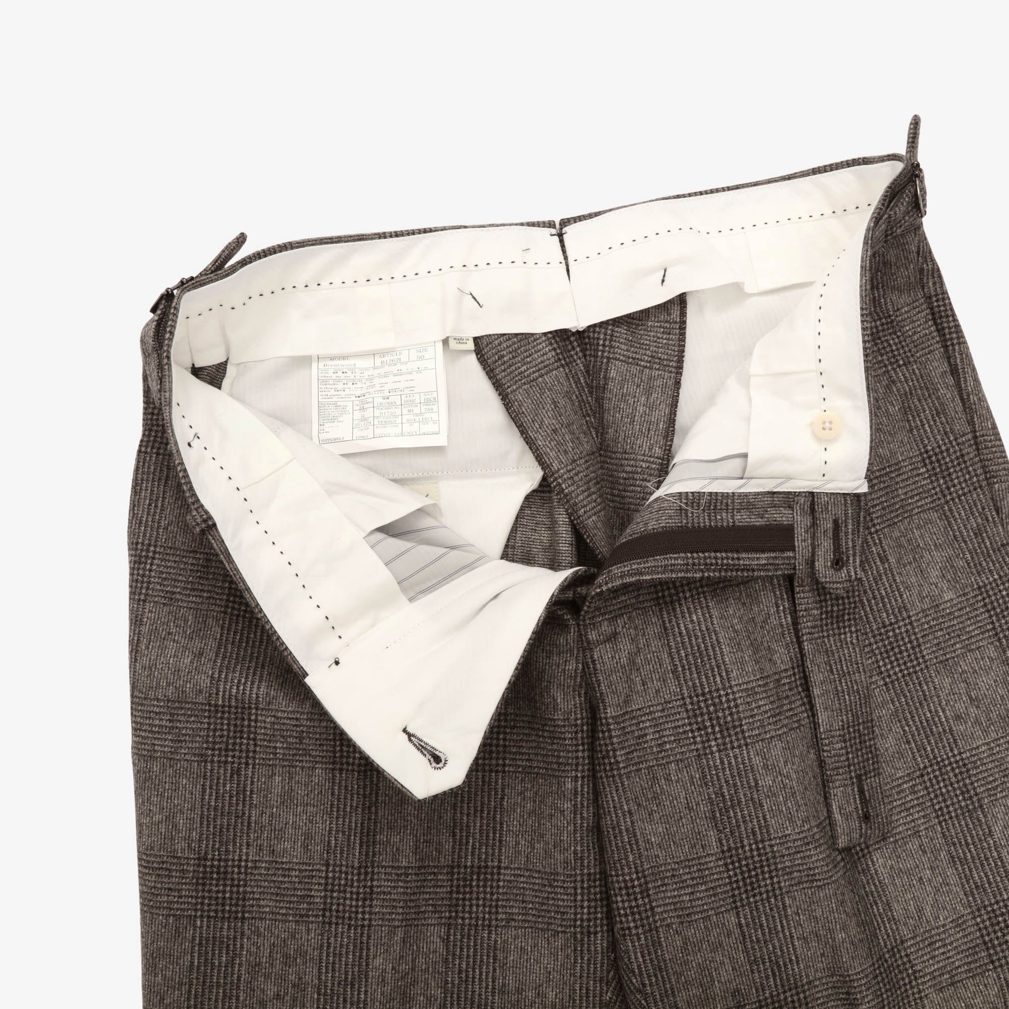 Check Wool Trousers (35W X 30L)