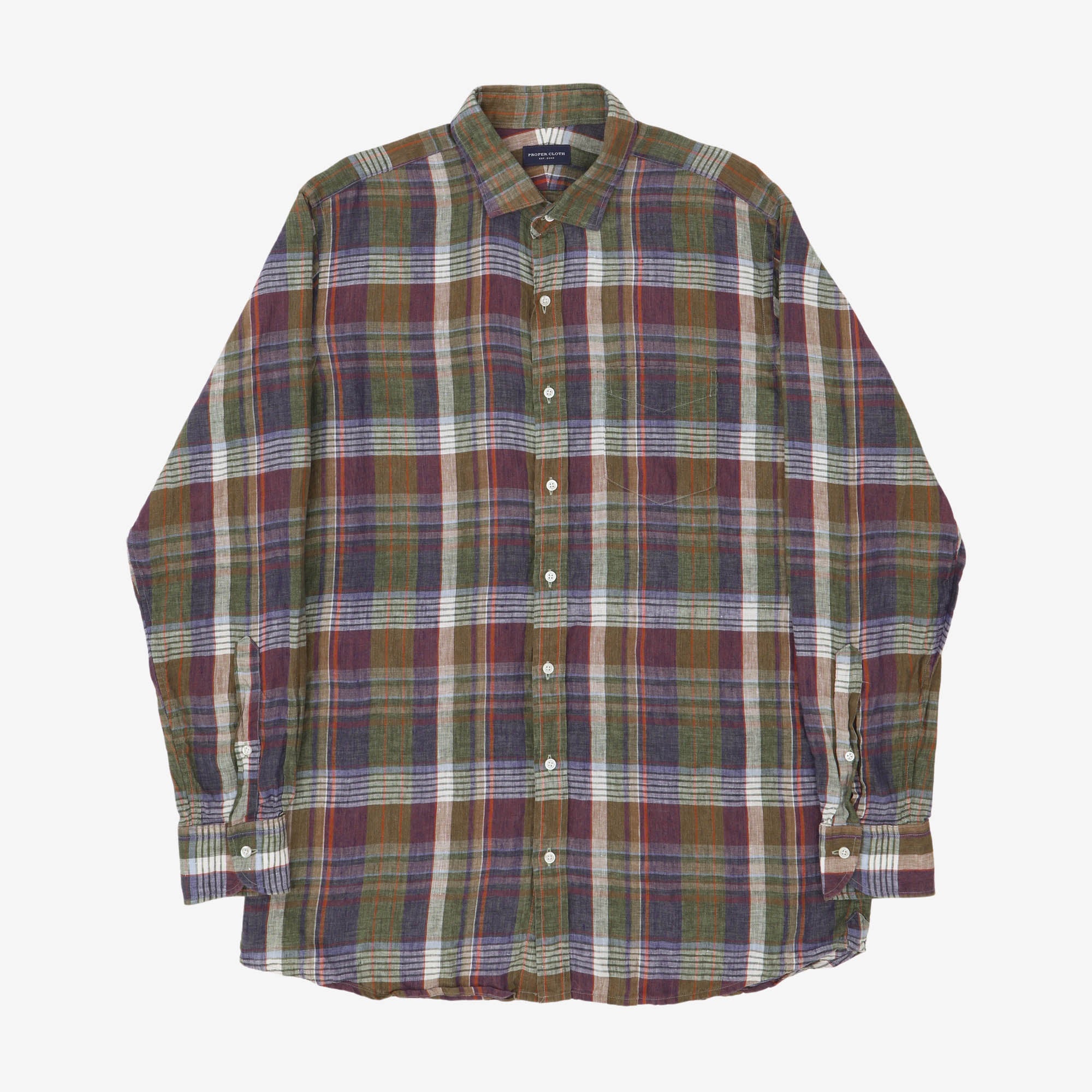 Linen Check Shirt