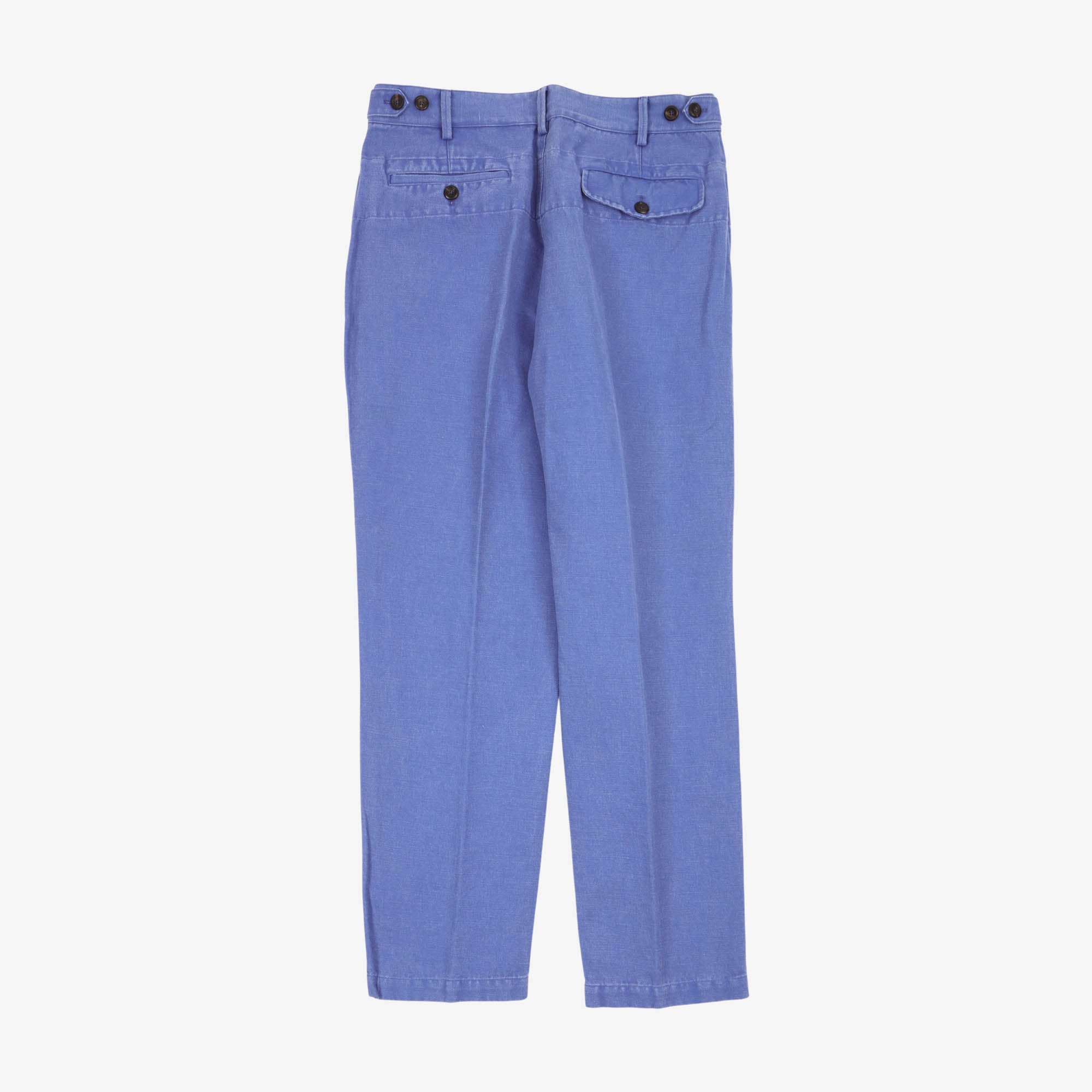 Linen Blend Pleated Chinos (36W X 31L)