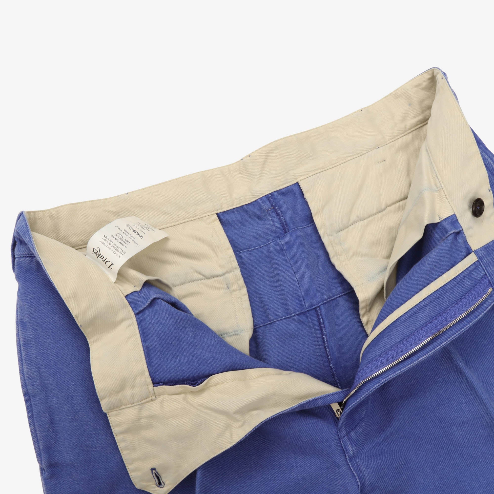 Linen Blend Pleated Chinos (36W X 31L)