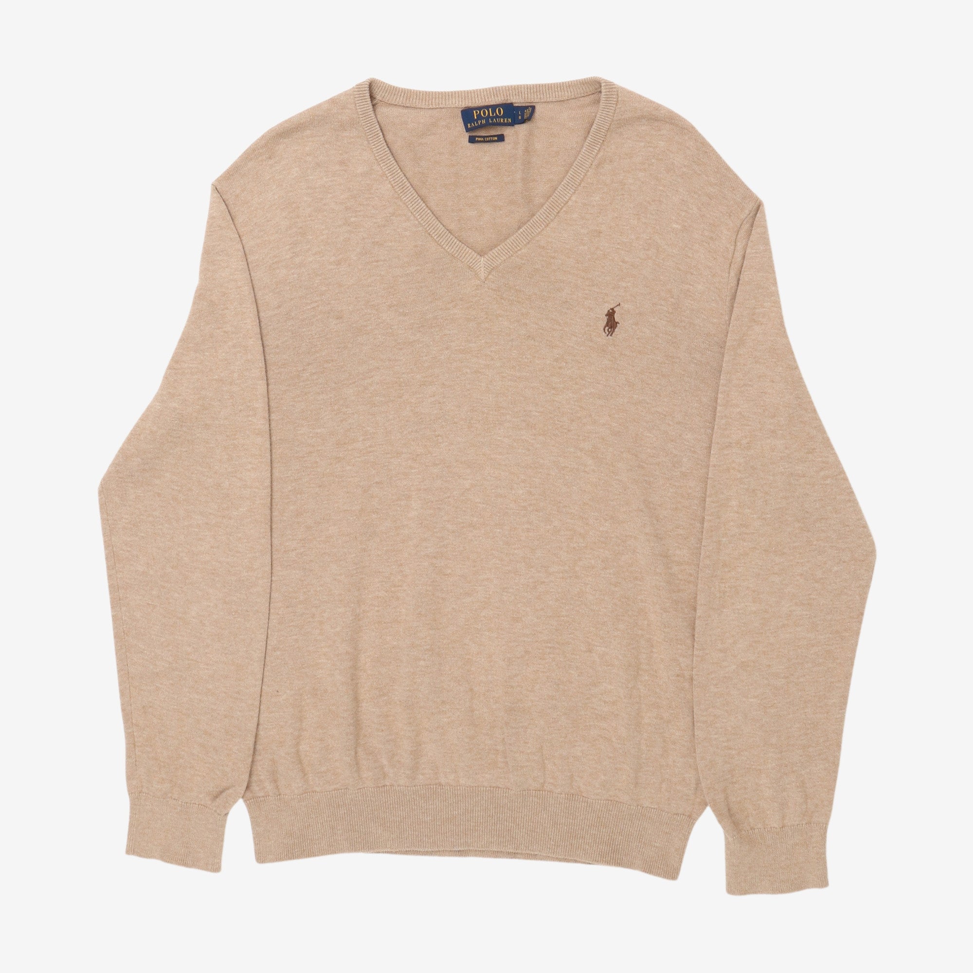 V Neck Fine Knit Sweater