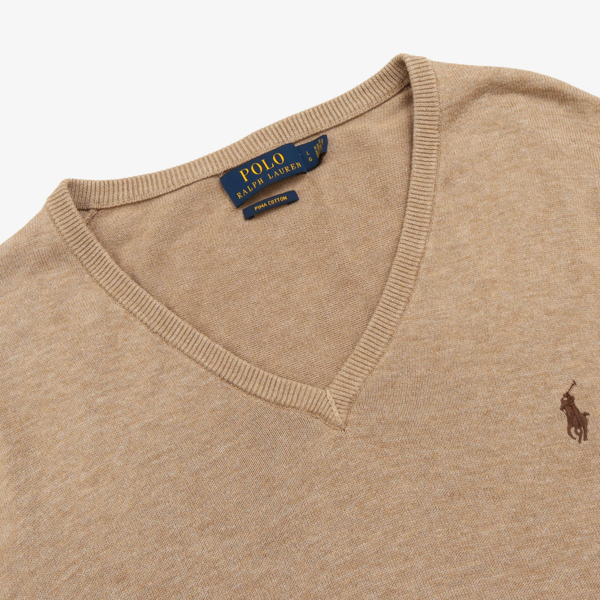 V Neck Fine Knit Sweater