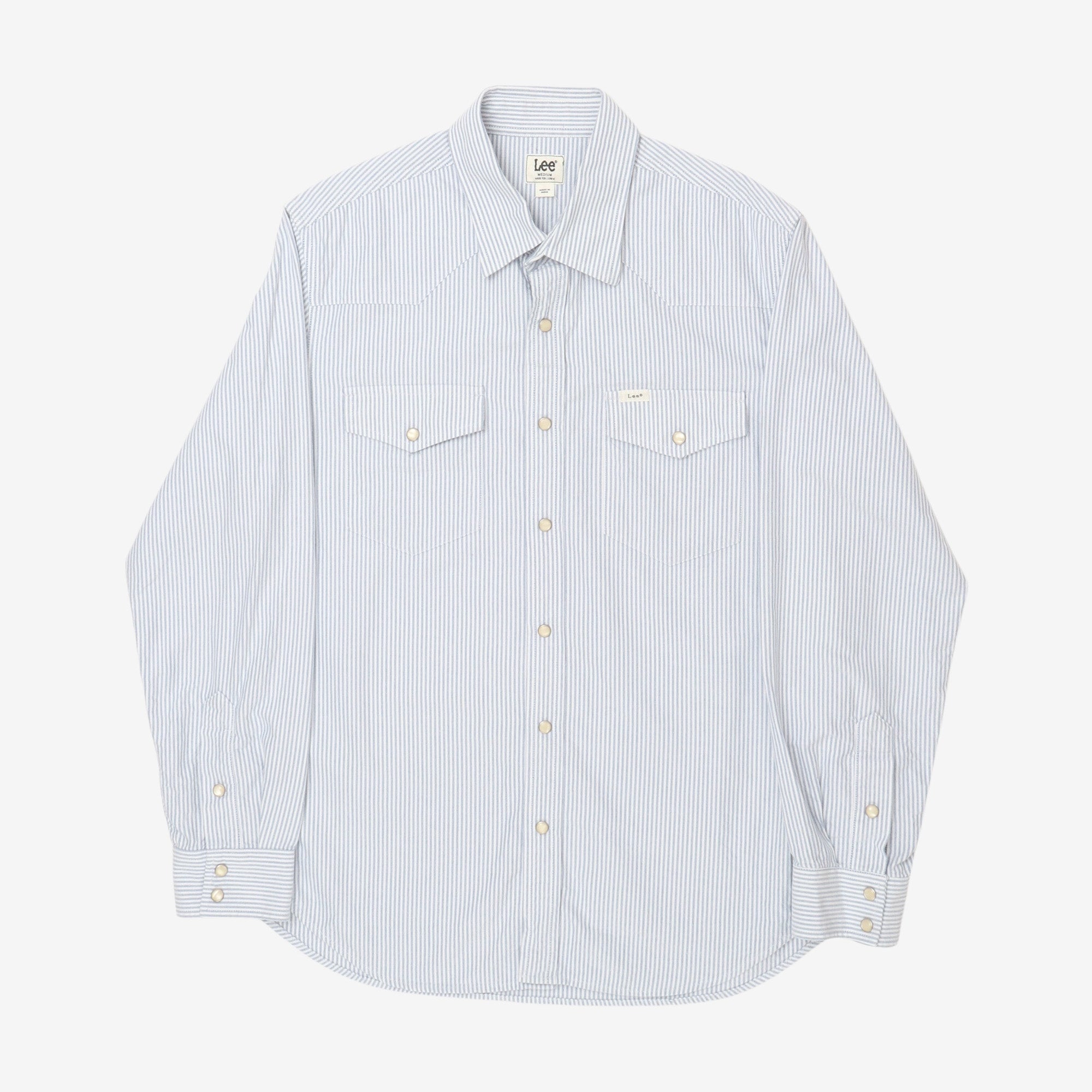 J Crew Oxford Stripe Western Shirt