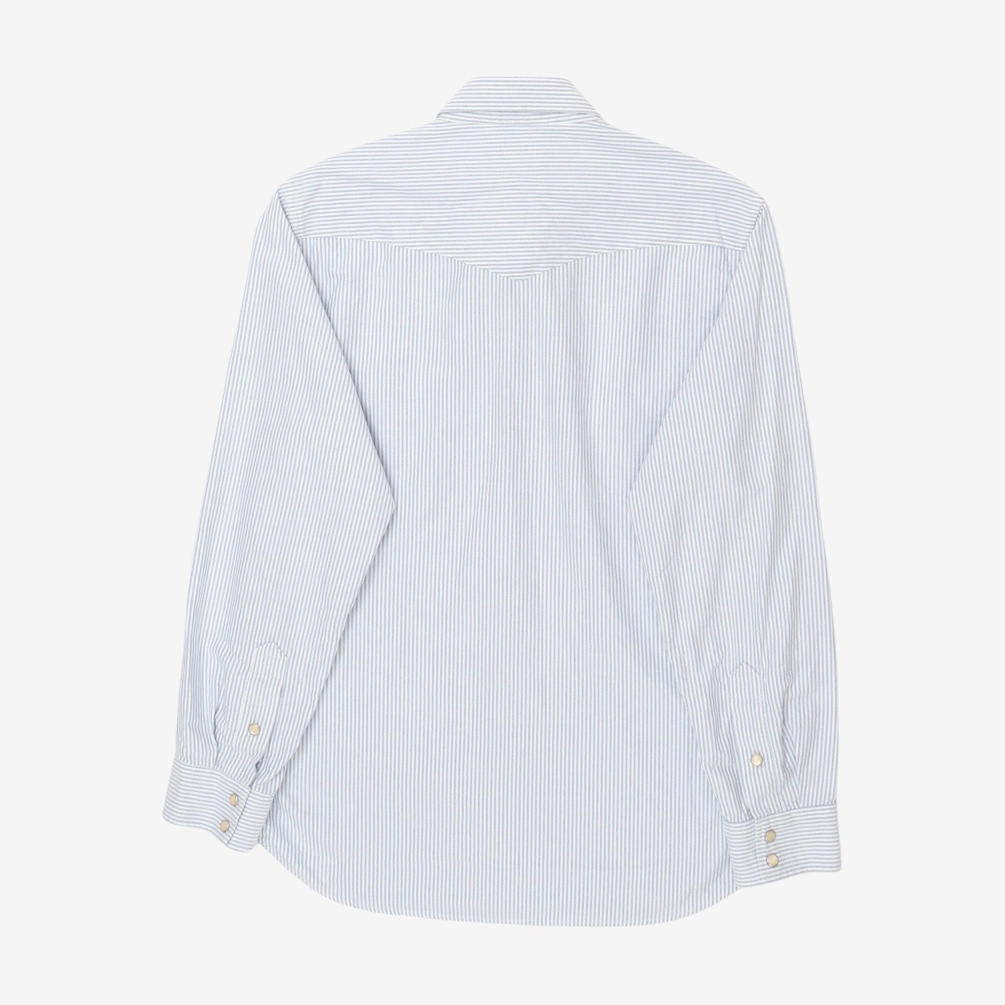 J Crew Oxford Stripe Western Shirt