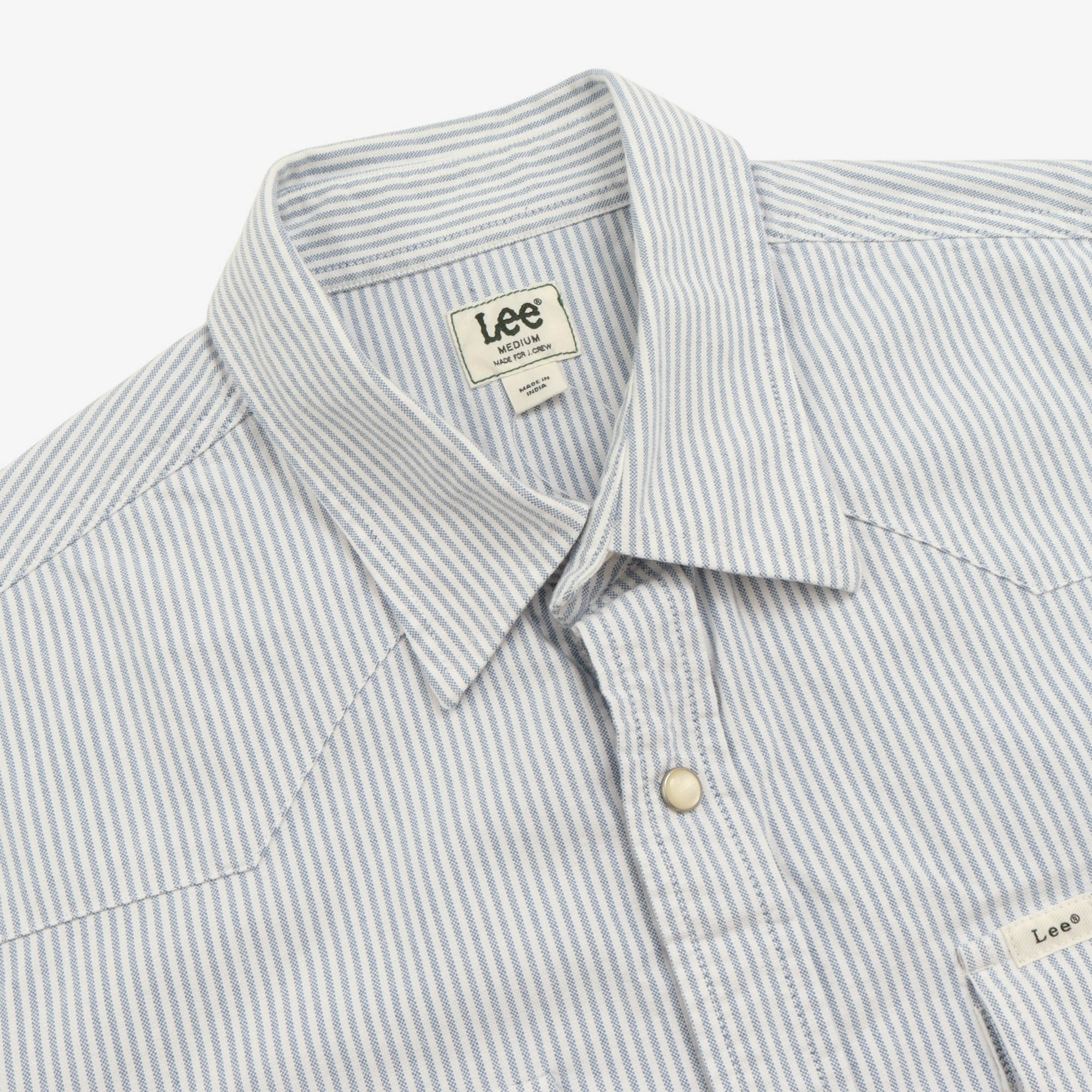 J Crew Oxford Stripe Western Shirt