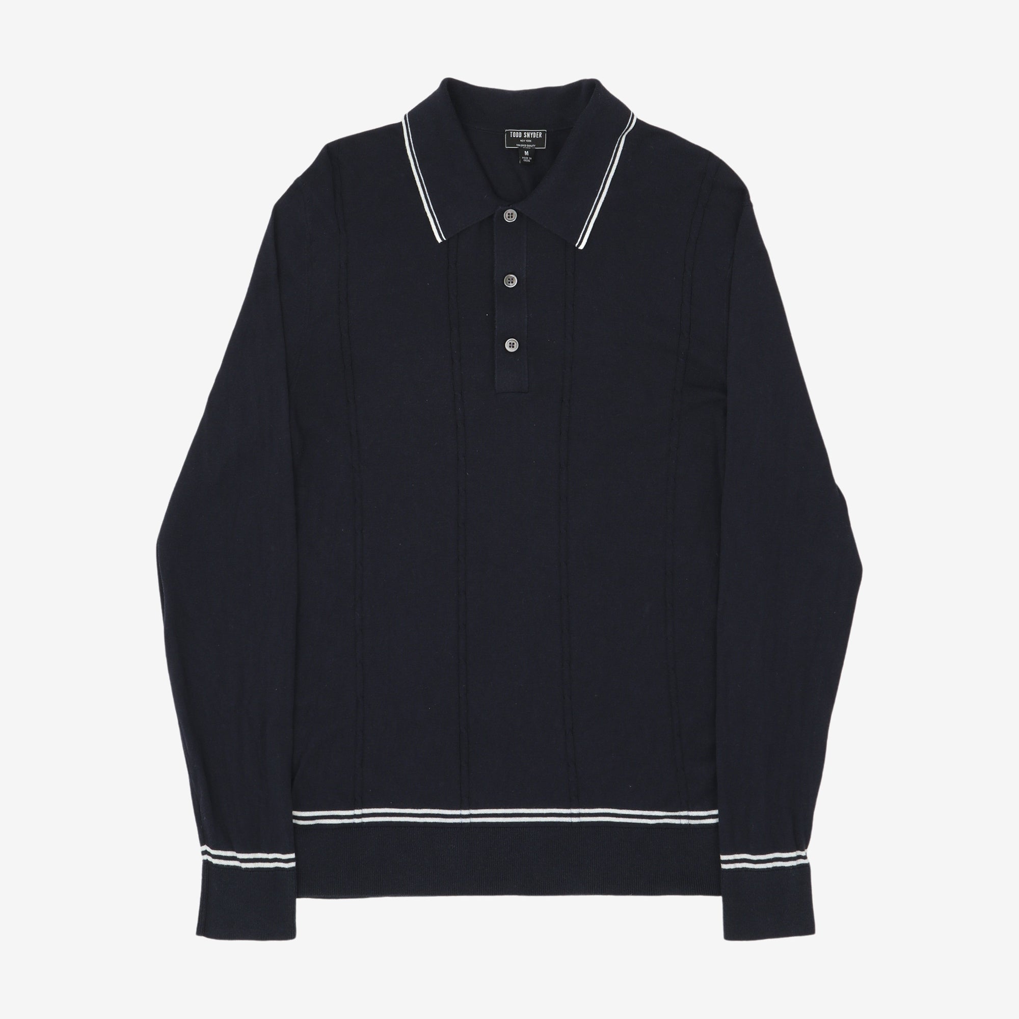 Silk Blend LS Knit Polo