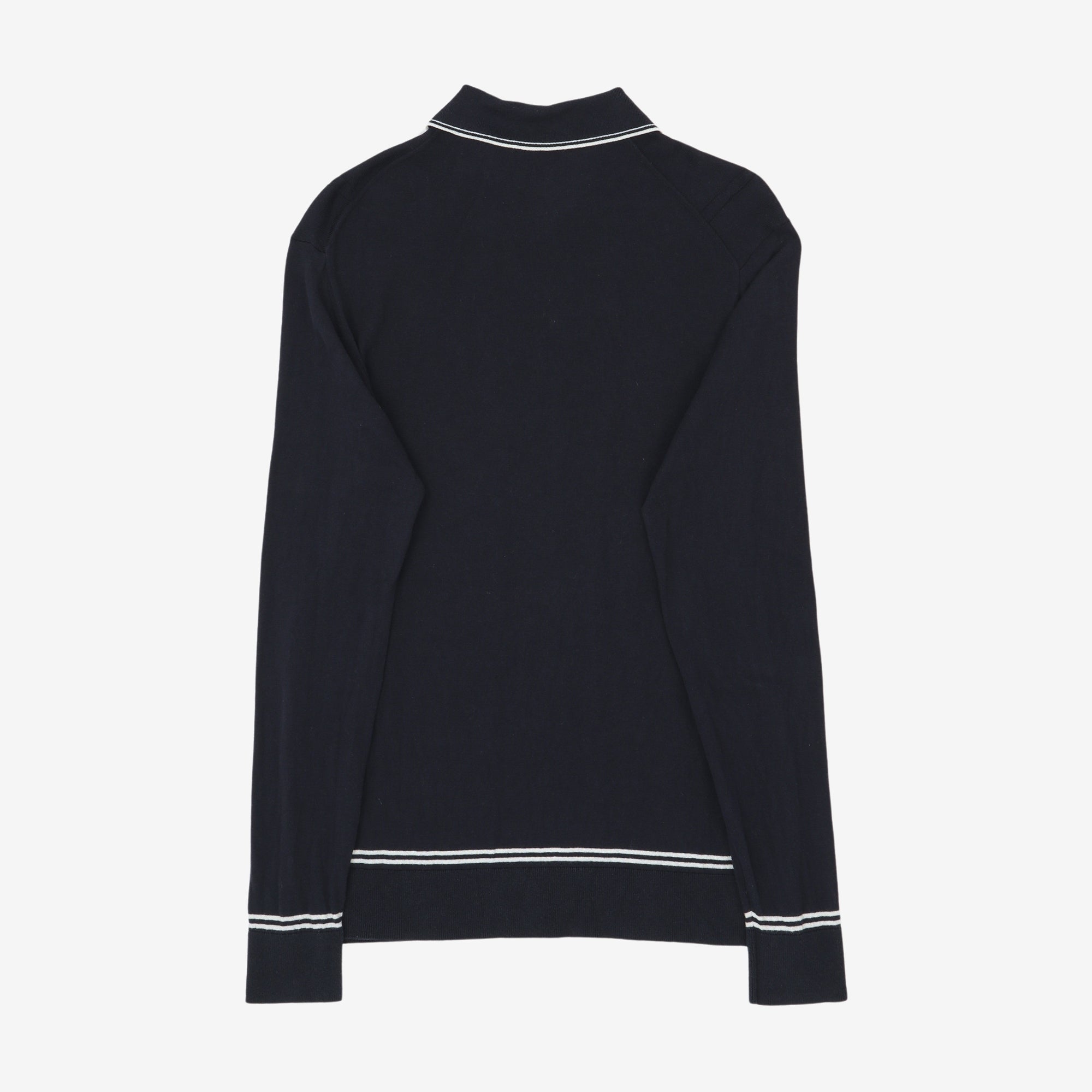 Silk Blend LS Knit Polo