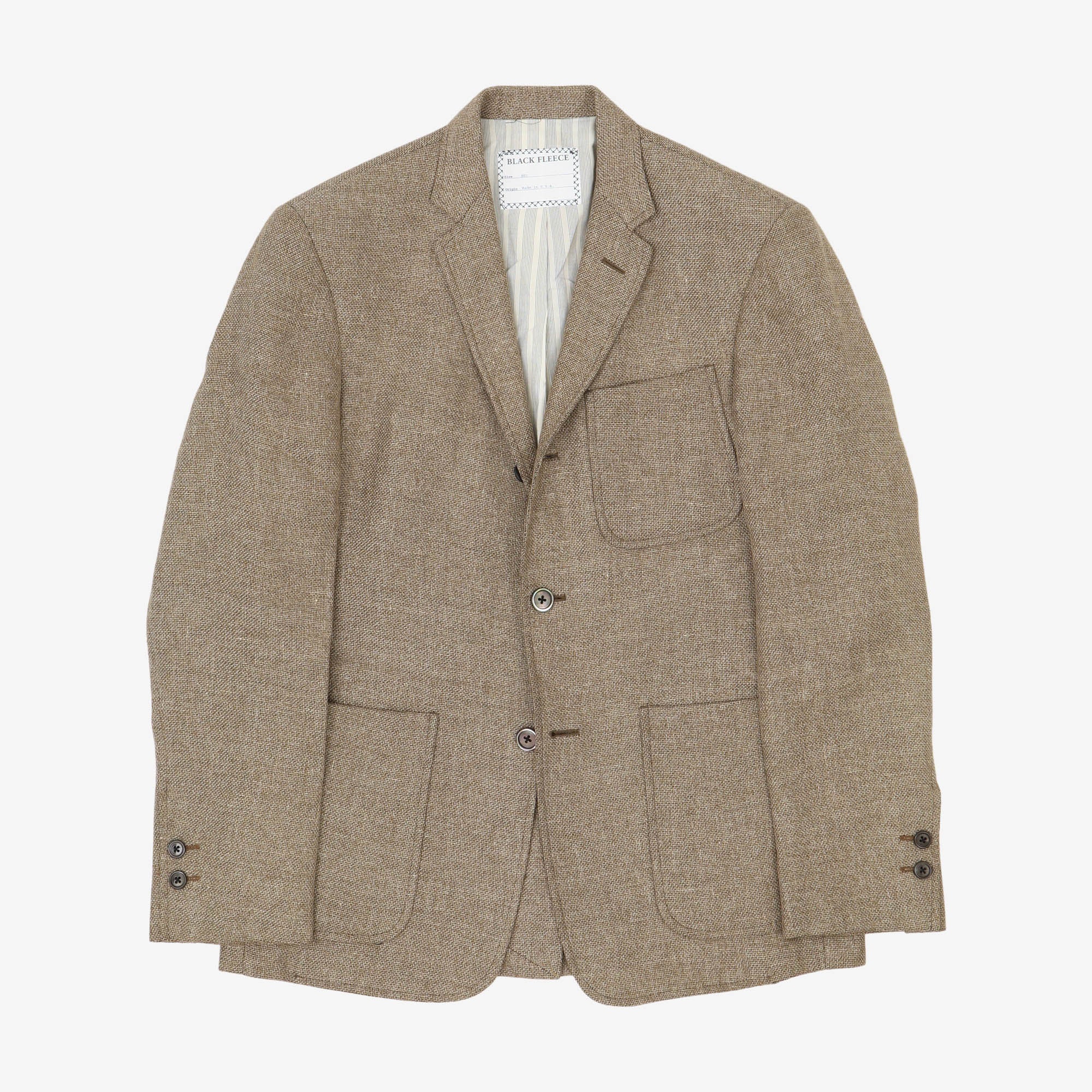 Black Fleece Linen Blend Blazer