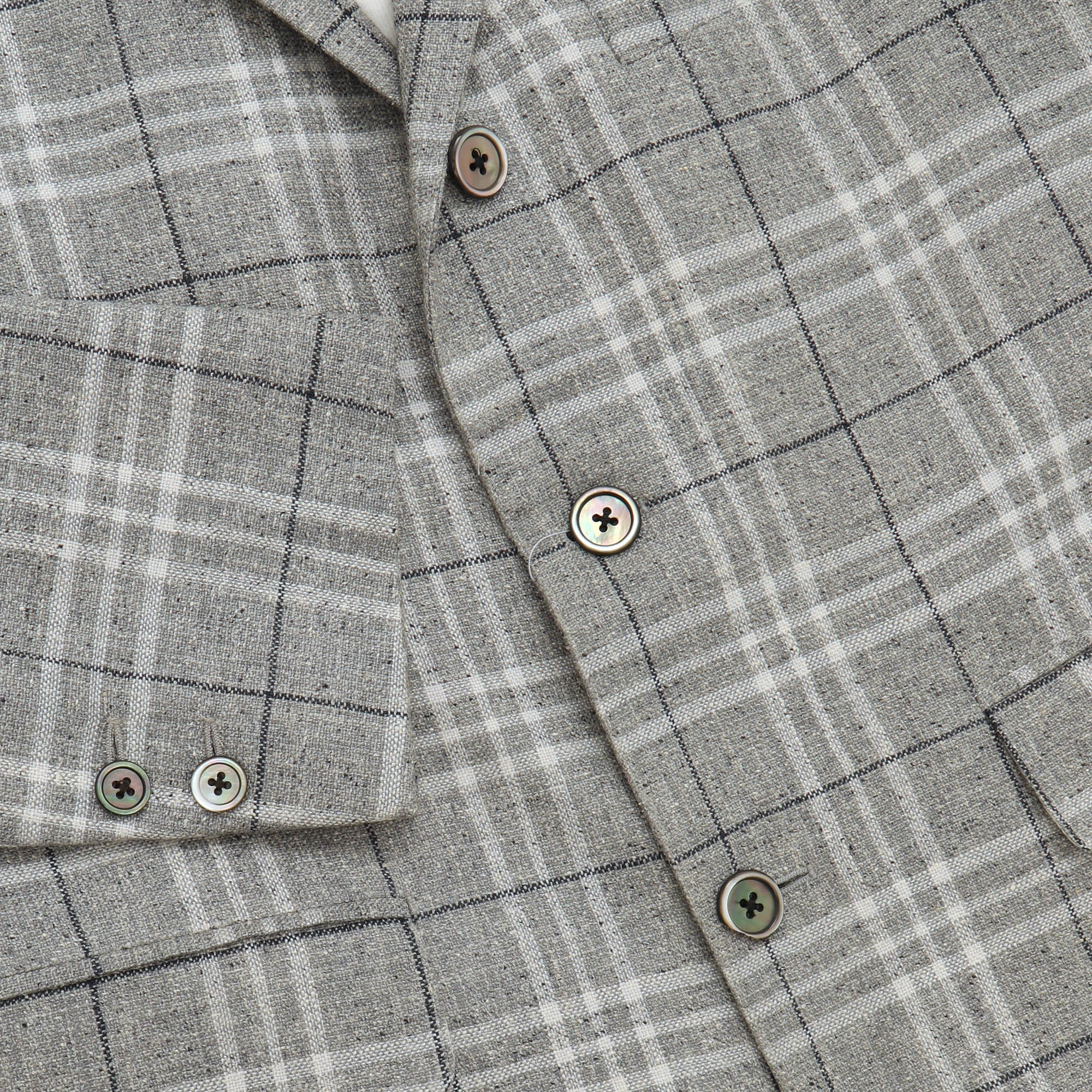 Black Fleece Silk Linen Check Blazer