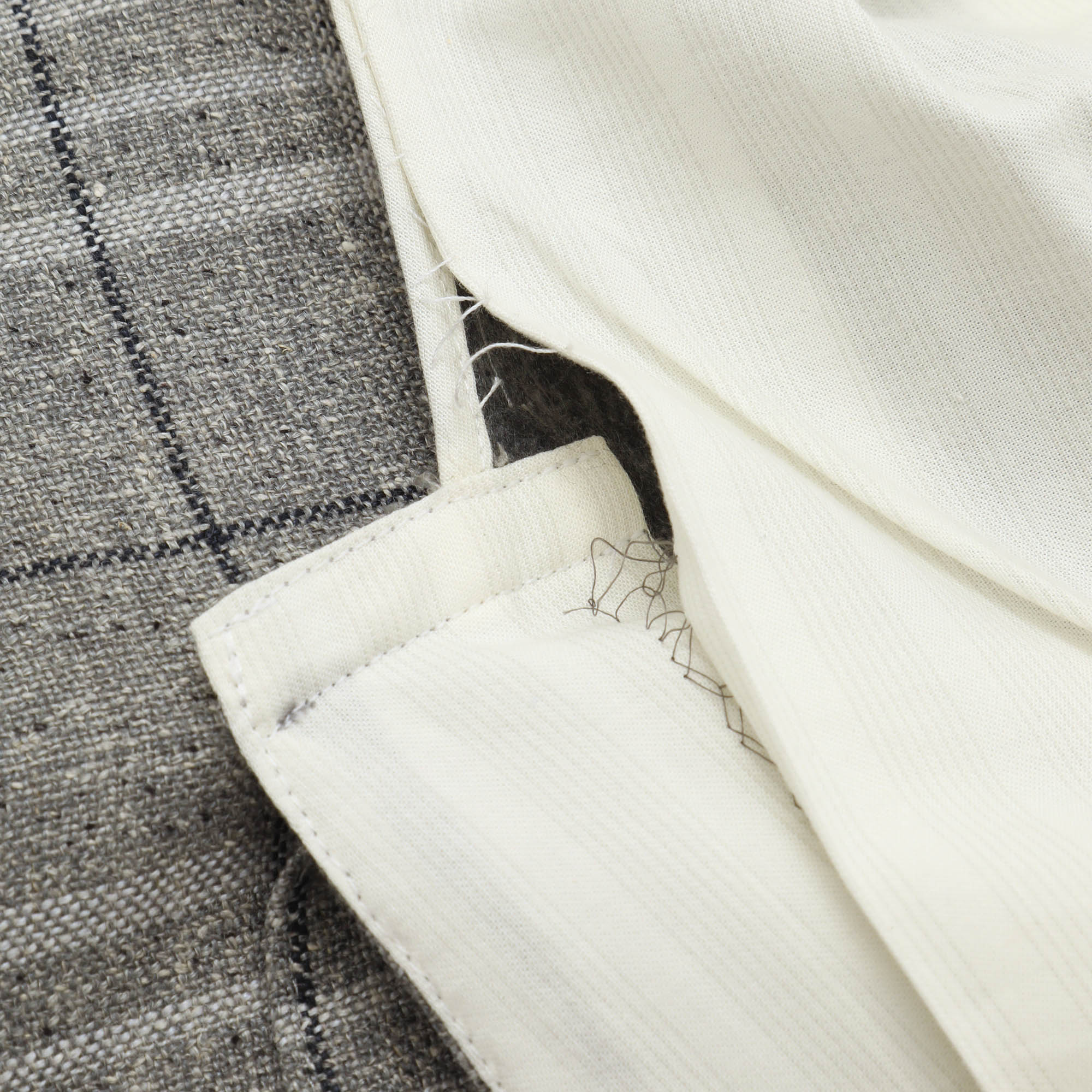 Black Fleece Silk Linen Check Blazer