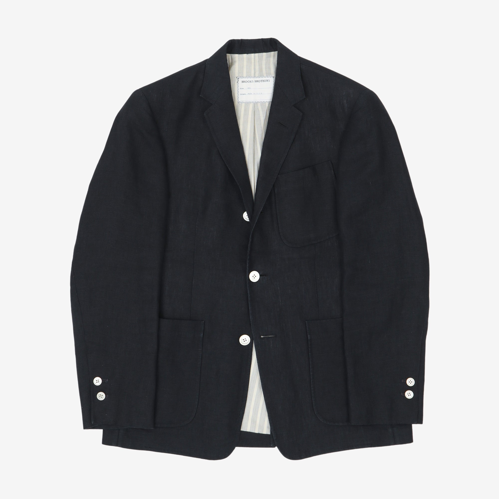 Black Fleece Linen Blazer