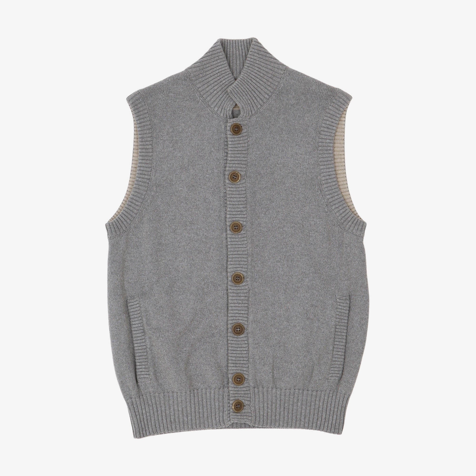 Button Up Knit Vest