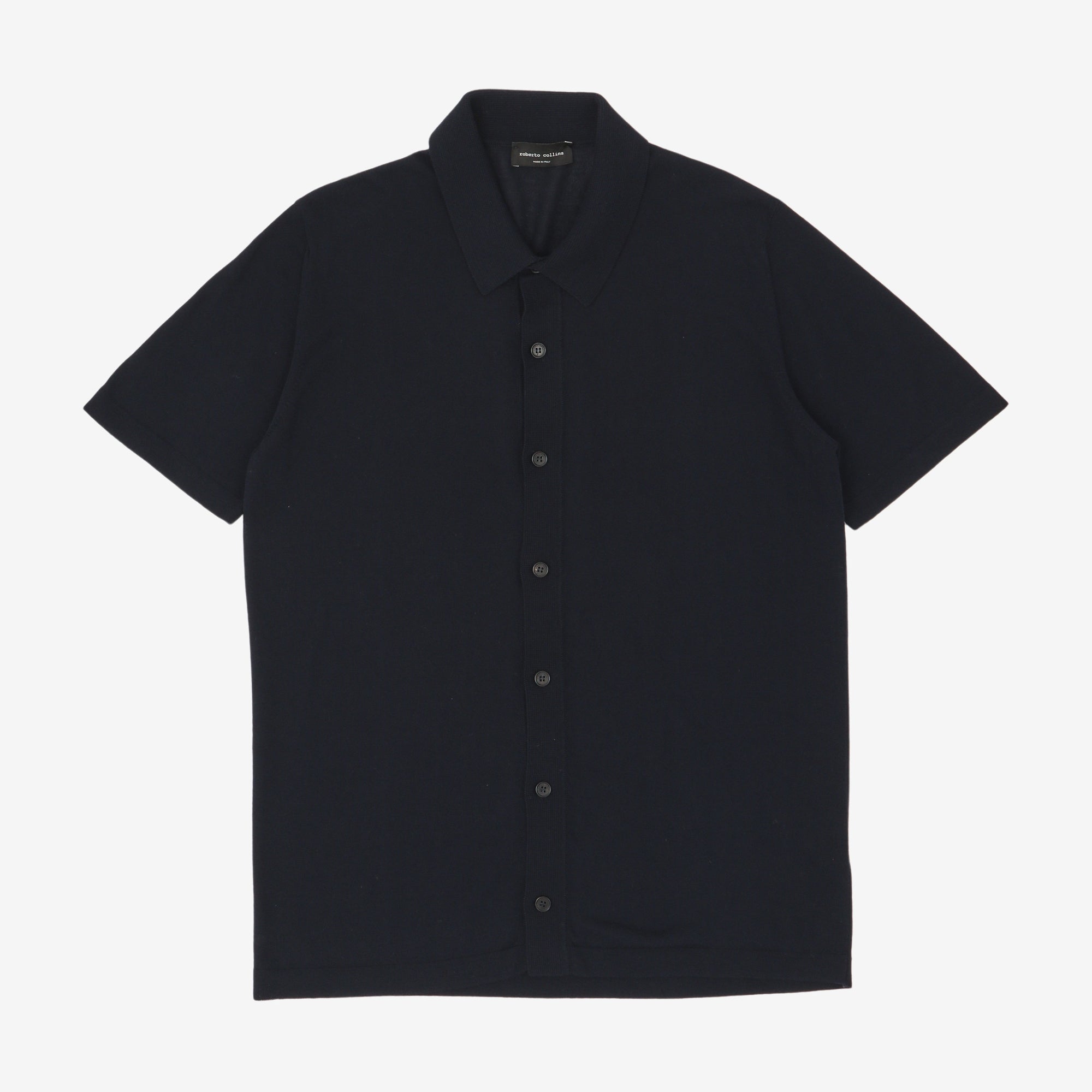 Fine Knit Button Up Polo