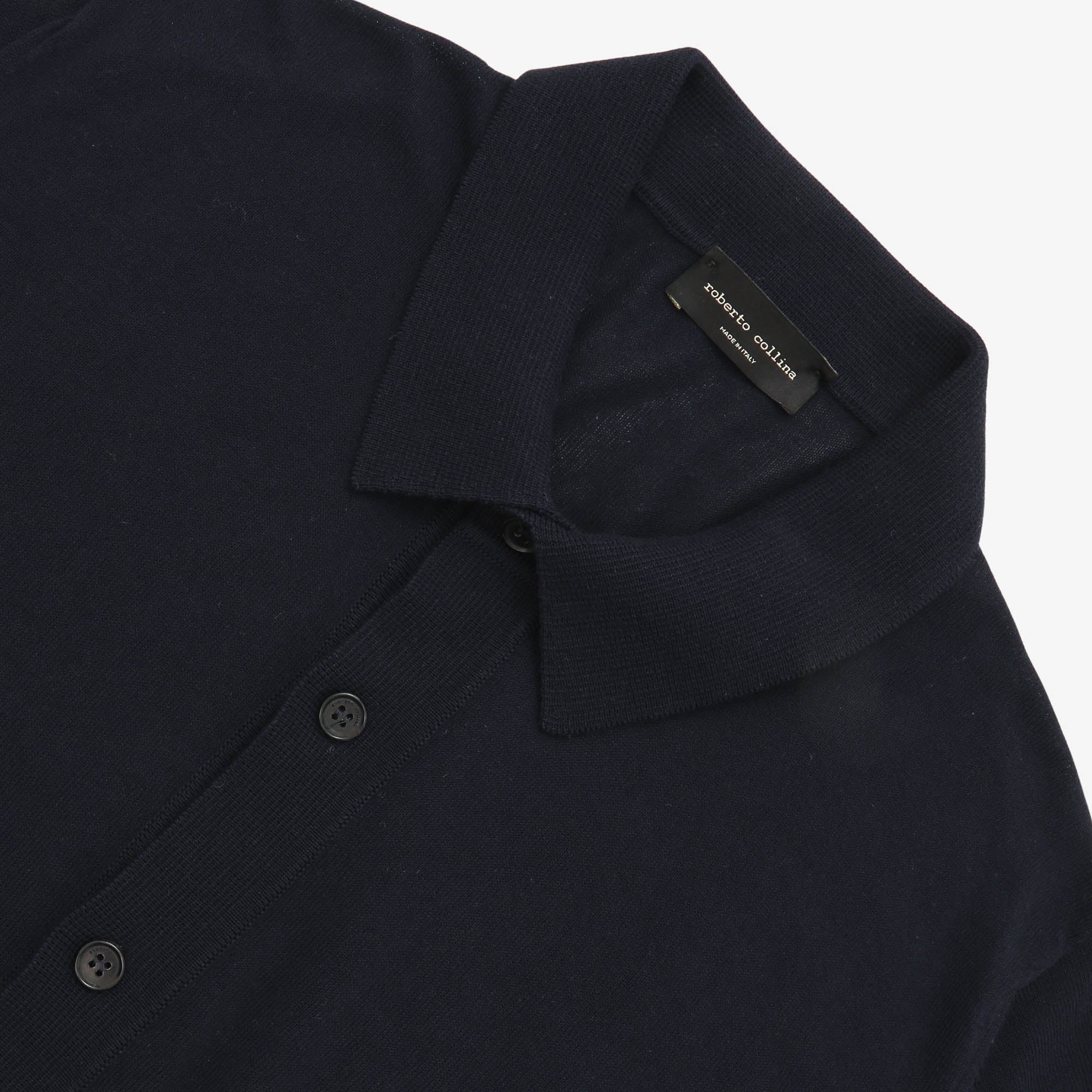 Fine Knit Button Up Polo