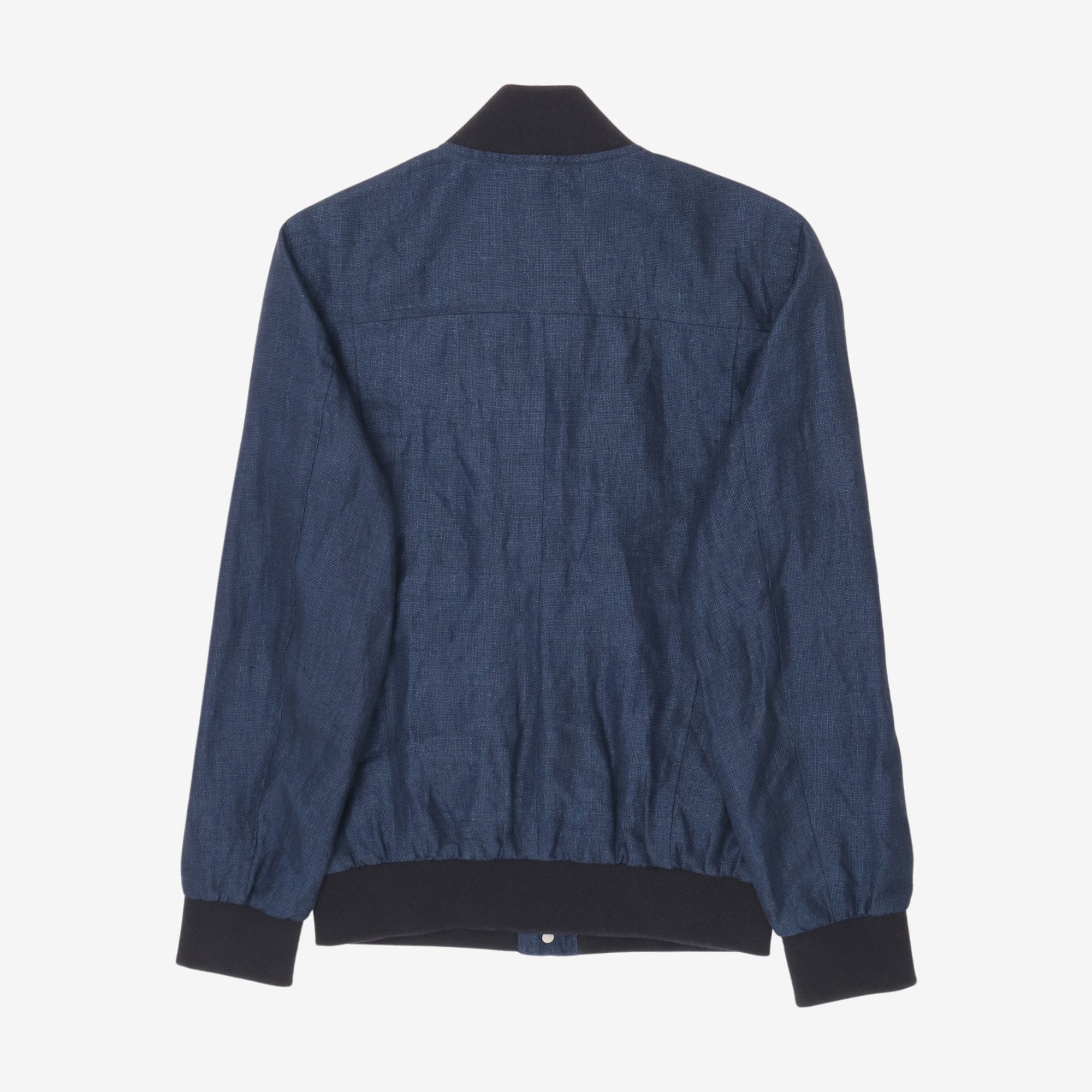 Linen Blend Bomber Jacket