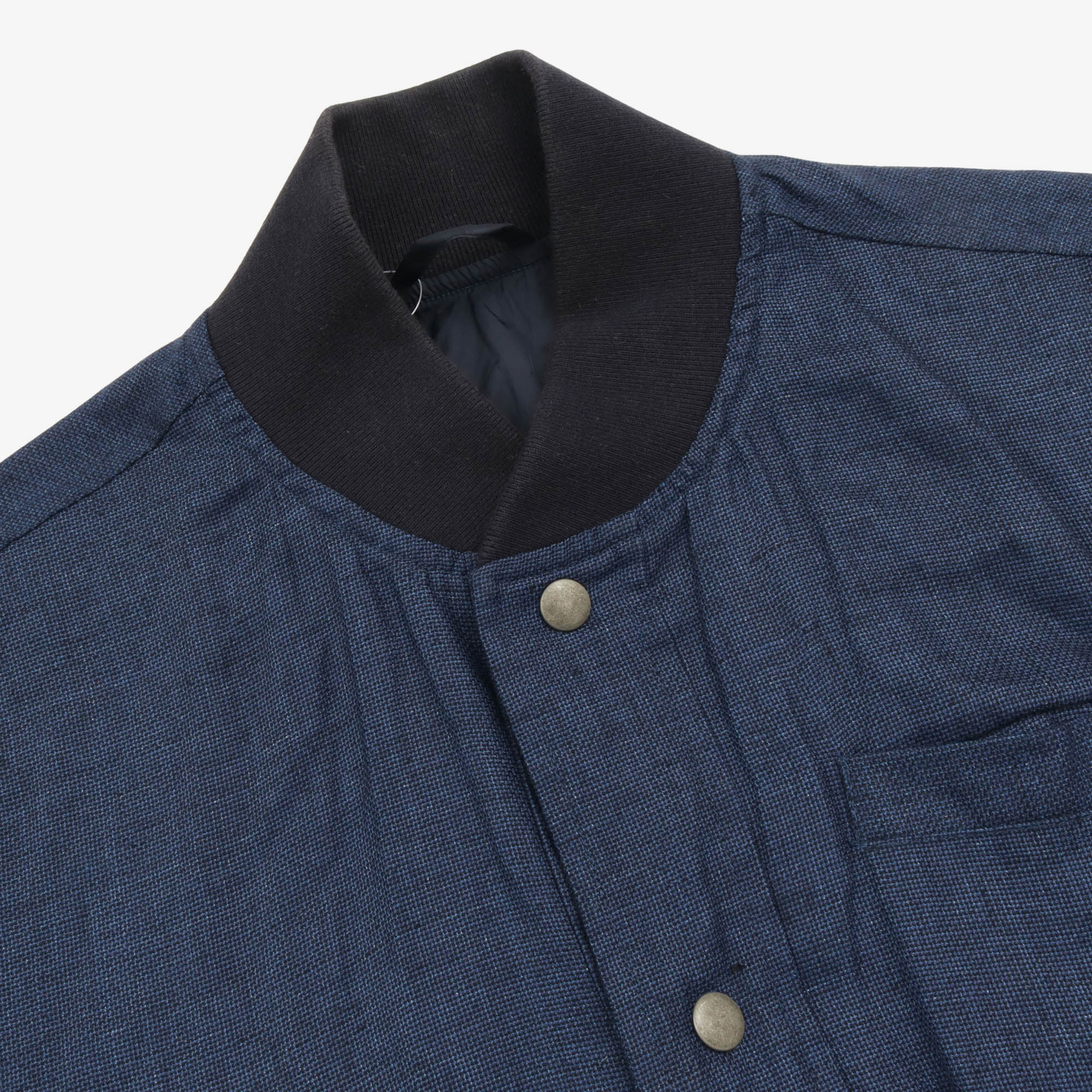 Linen Blend Bomber Jacket