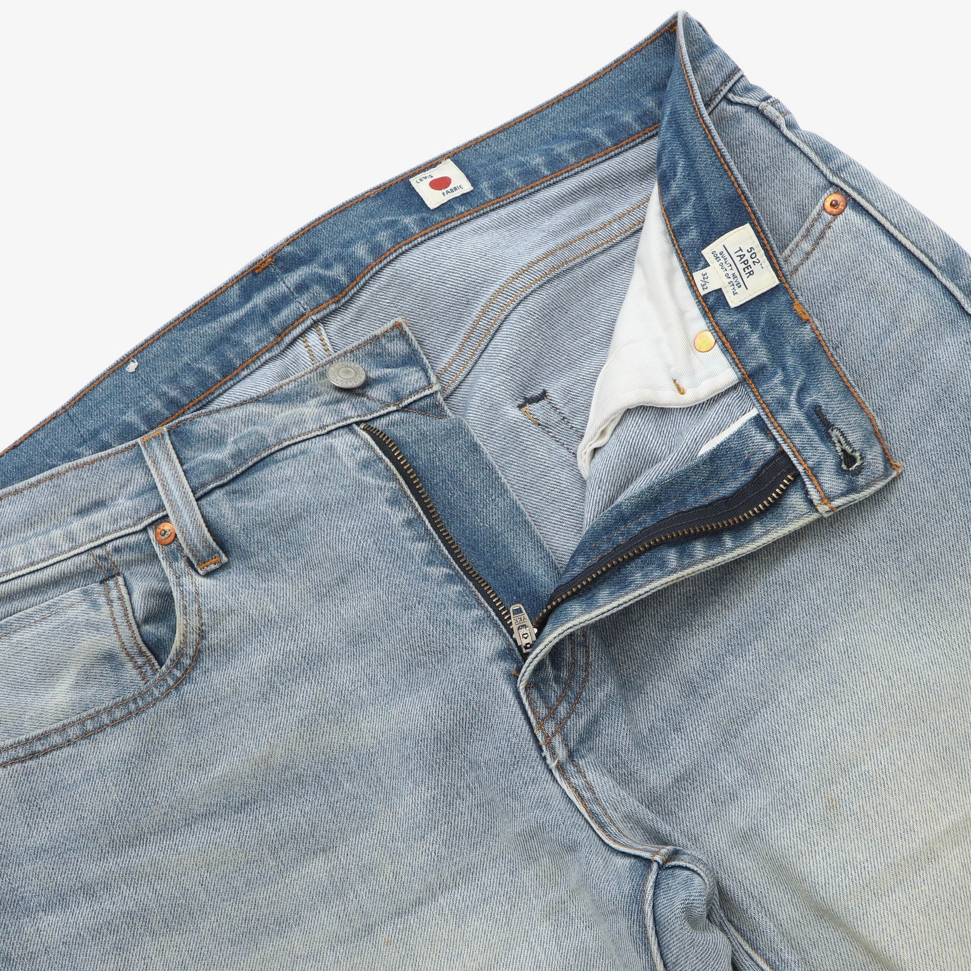 Blue Tab 502 Tapered Selvedge Denim (35W X 30L)