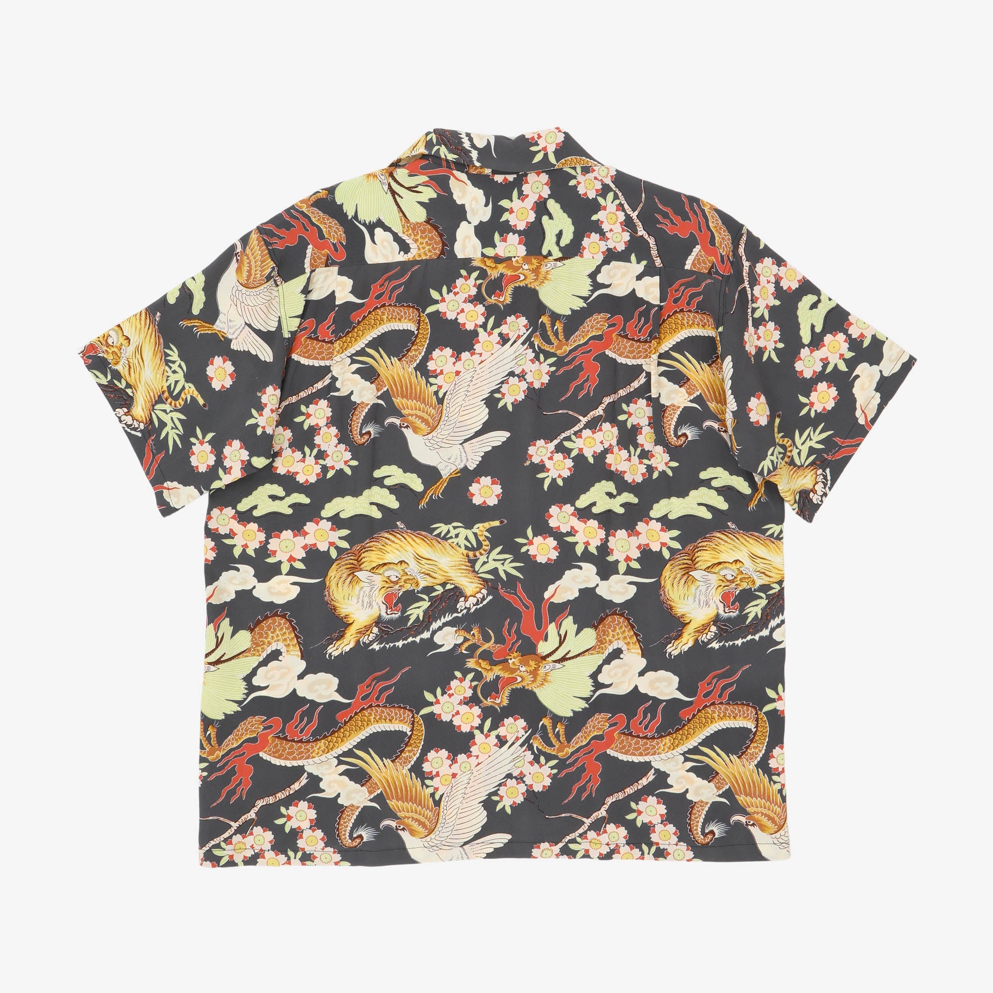 Hawaiian Shirt (Black Tiger & Dragon)