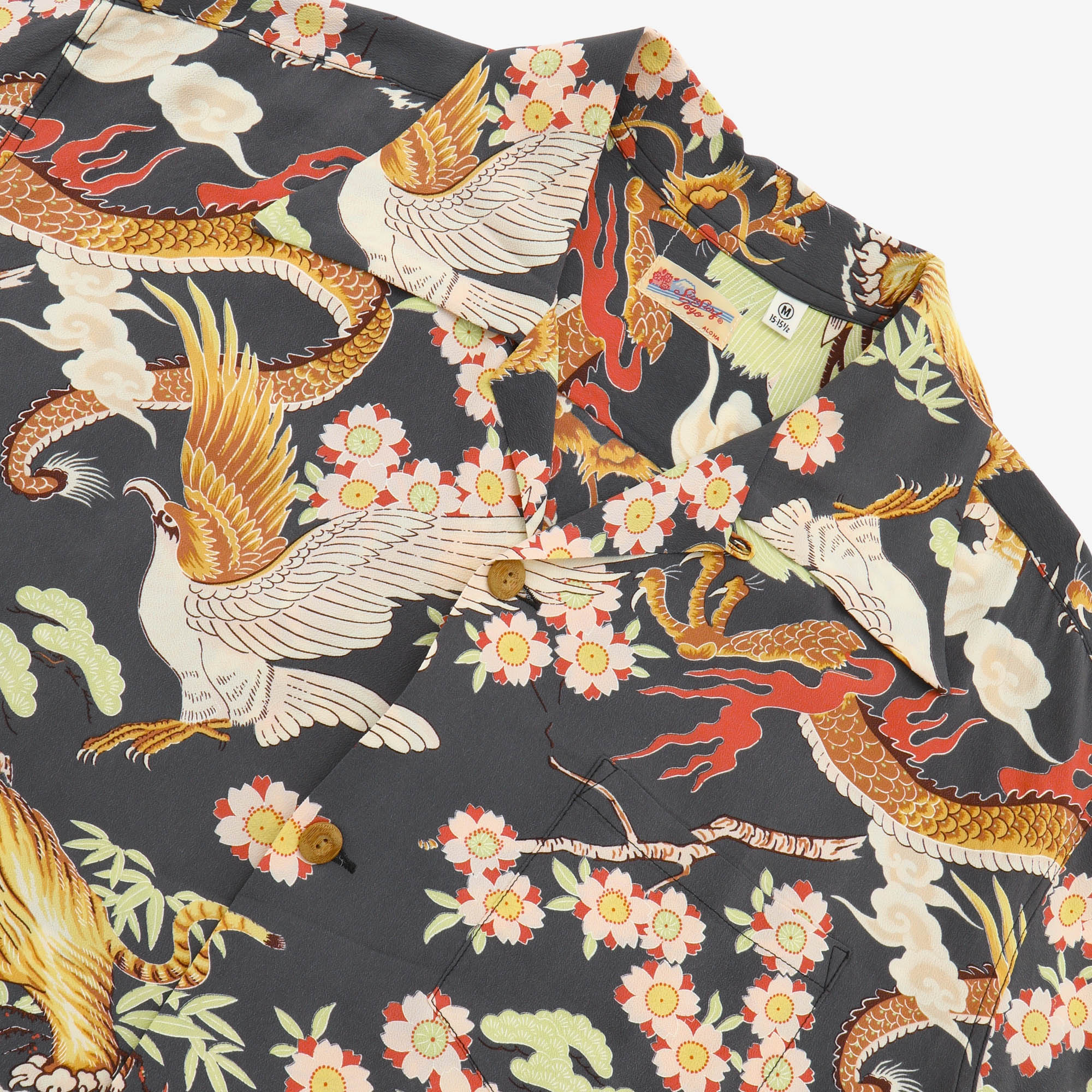 Hawaiian Shirt (Black Tiger & Dragon)