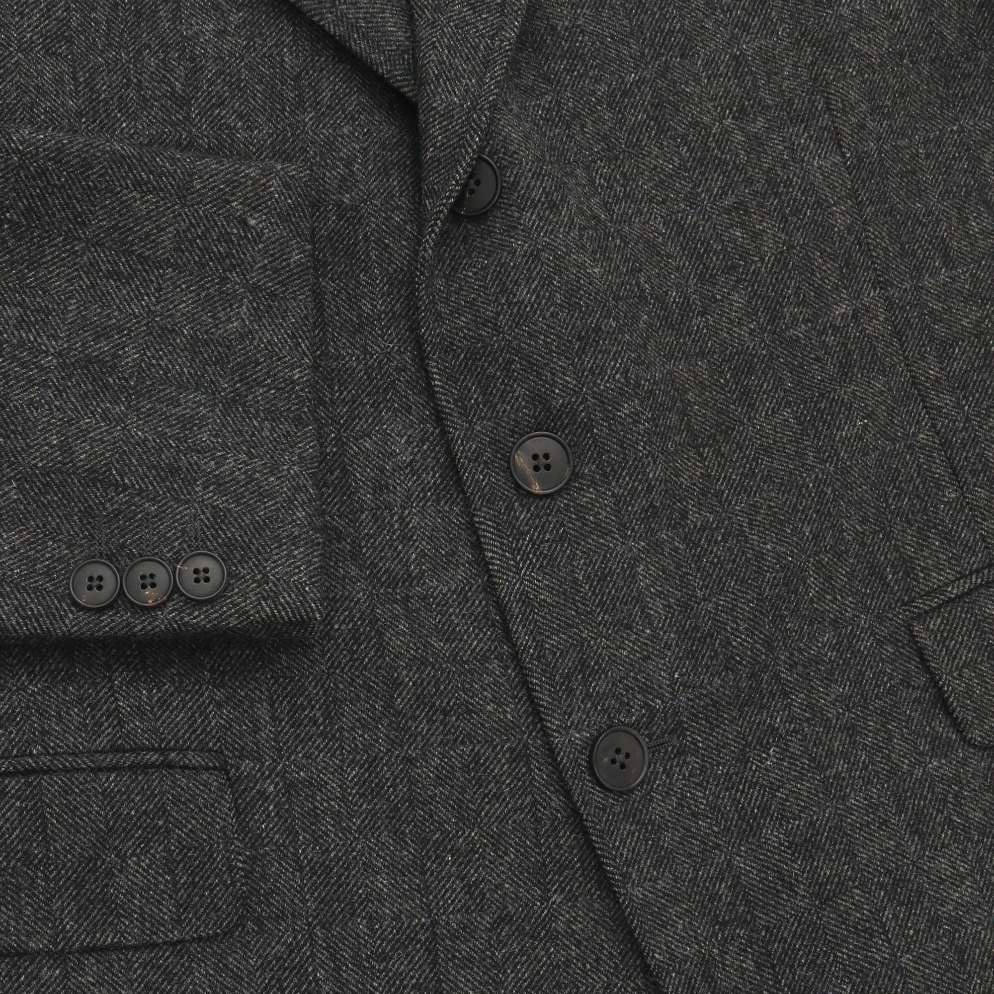 Herringbone Check Tweed Blazer