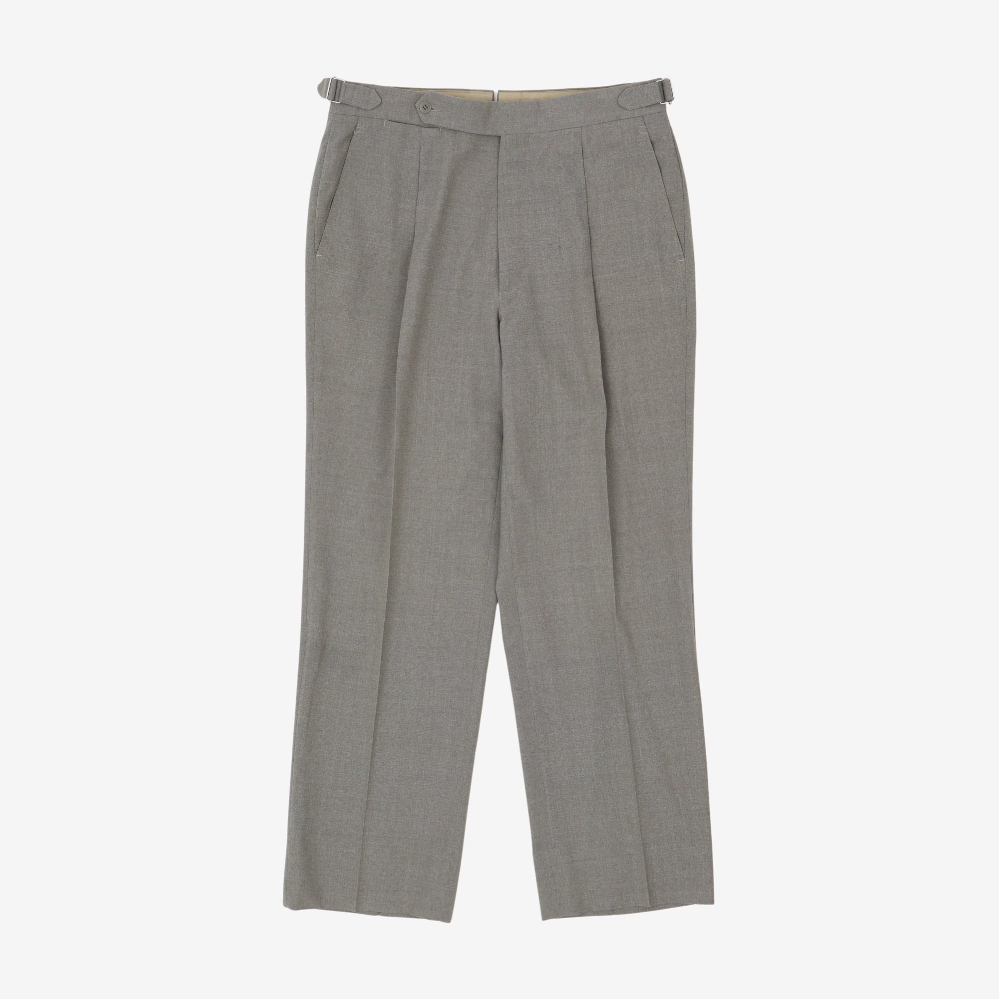 3 Ply Wool Pleated Trousers (32W X 28L)