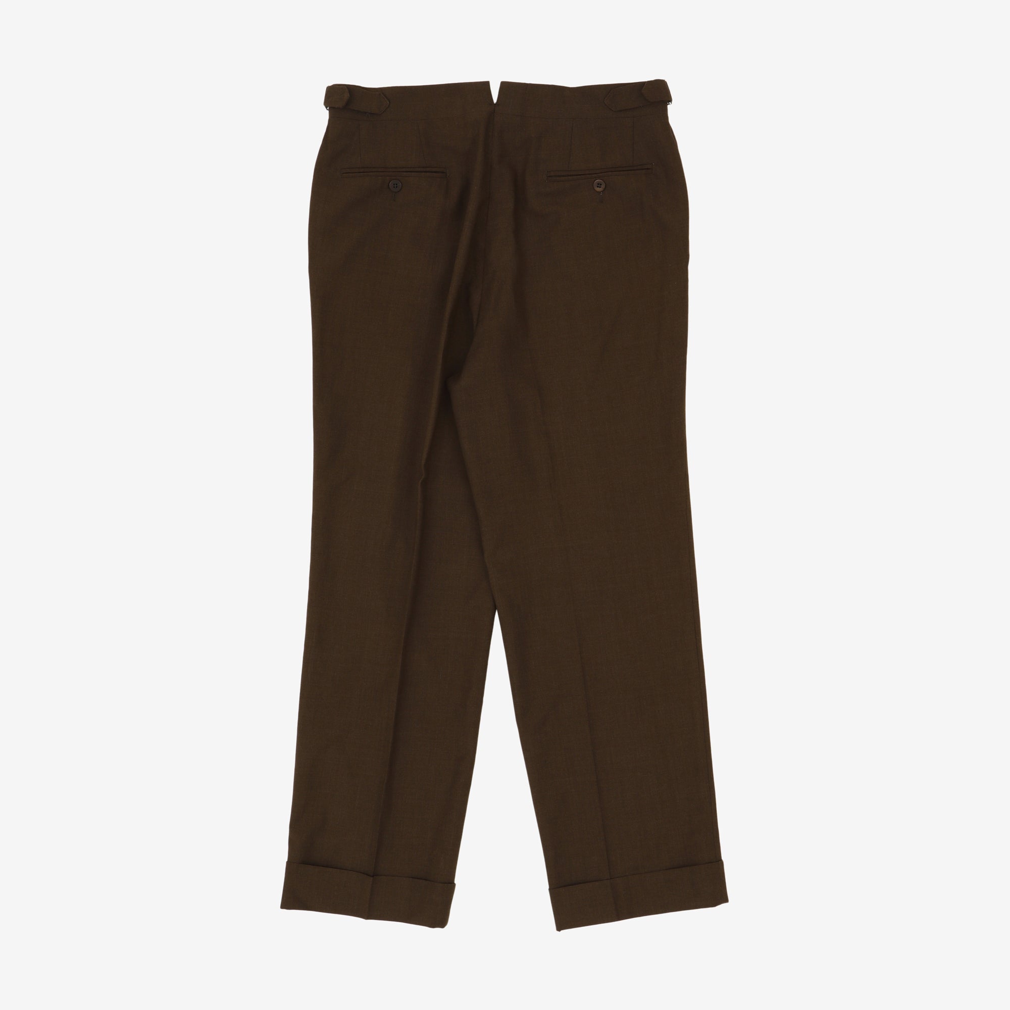 3 Ply Wool Pleated Trousers (32W X 28L)