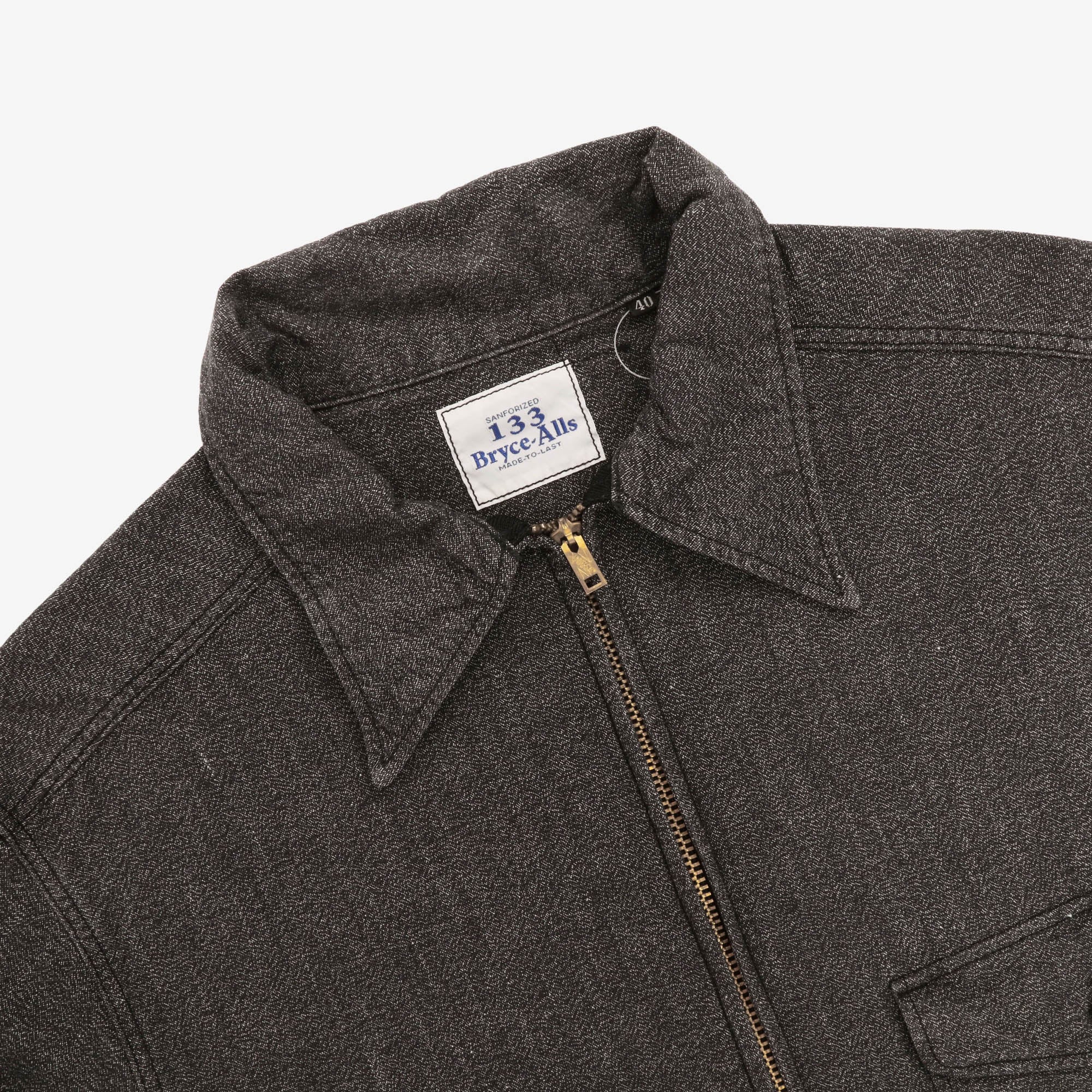 Half Zip Salt & Pepper Shirt