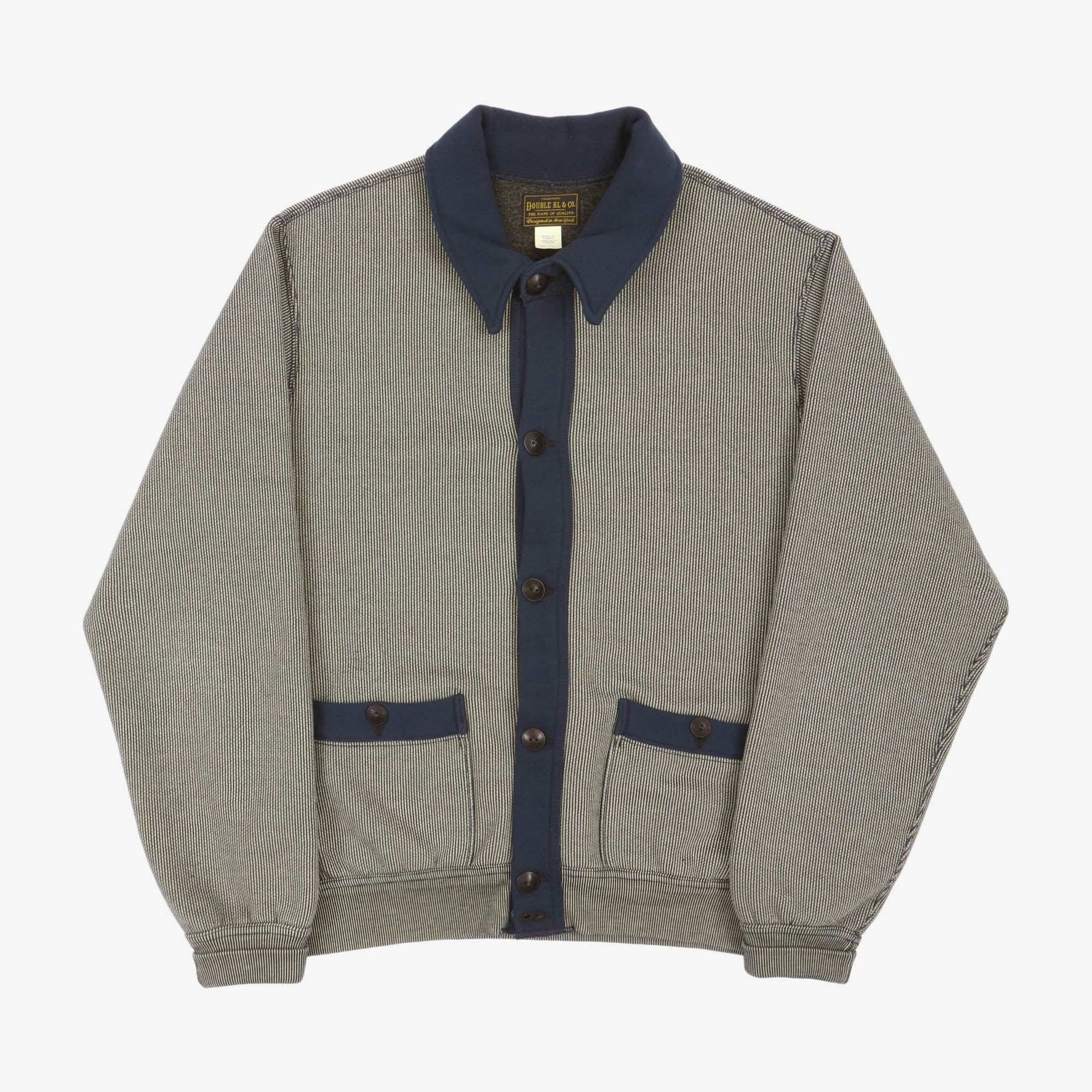 Striped Jacquard Jersey Cardigan