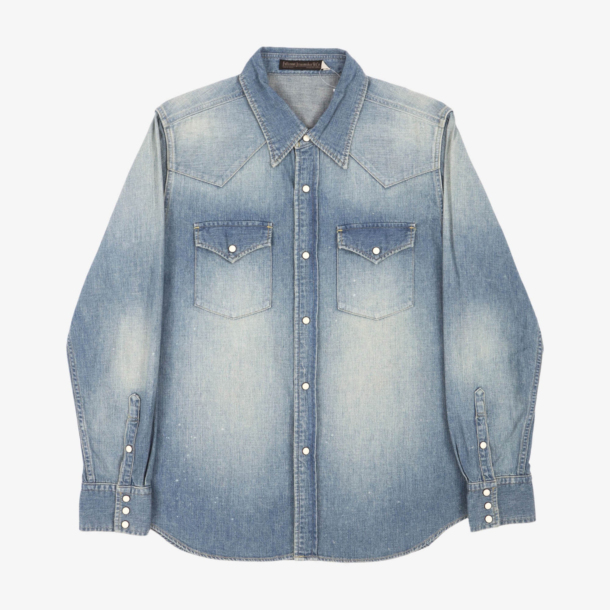 Washed Denim Western Shirt