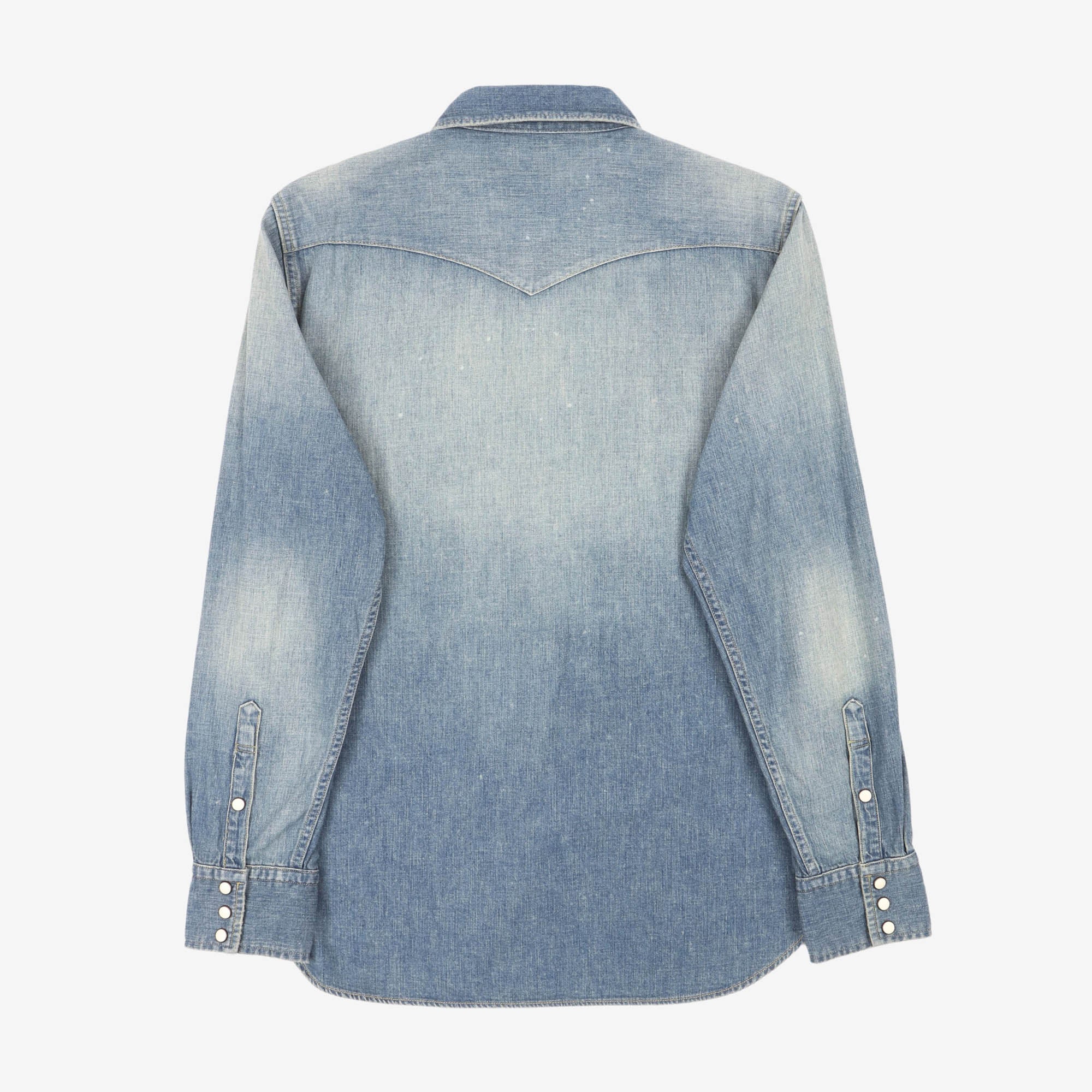 Washed Denim Western Shirt