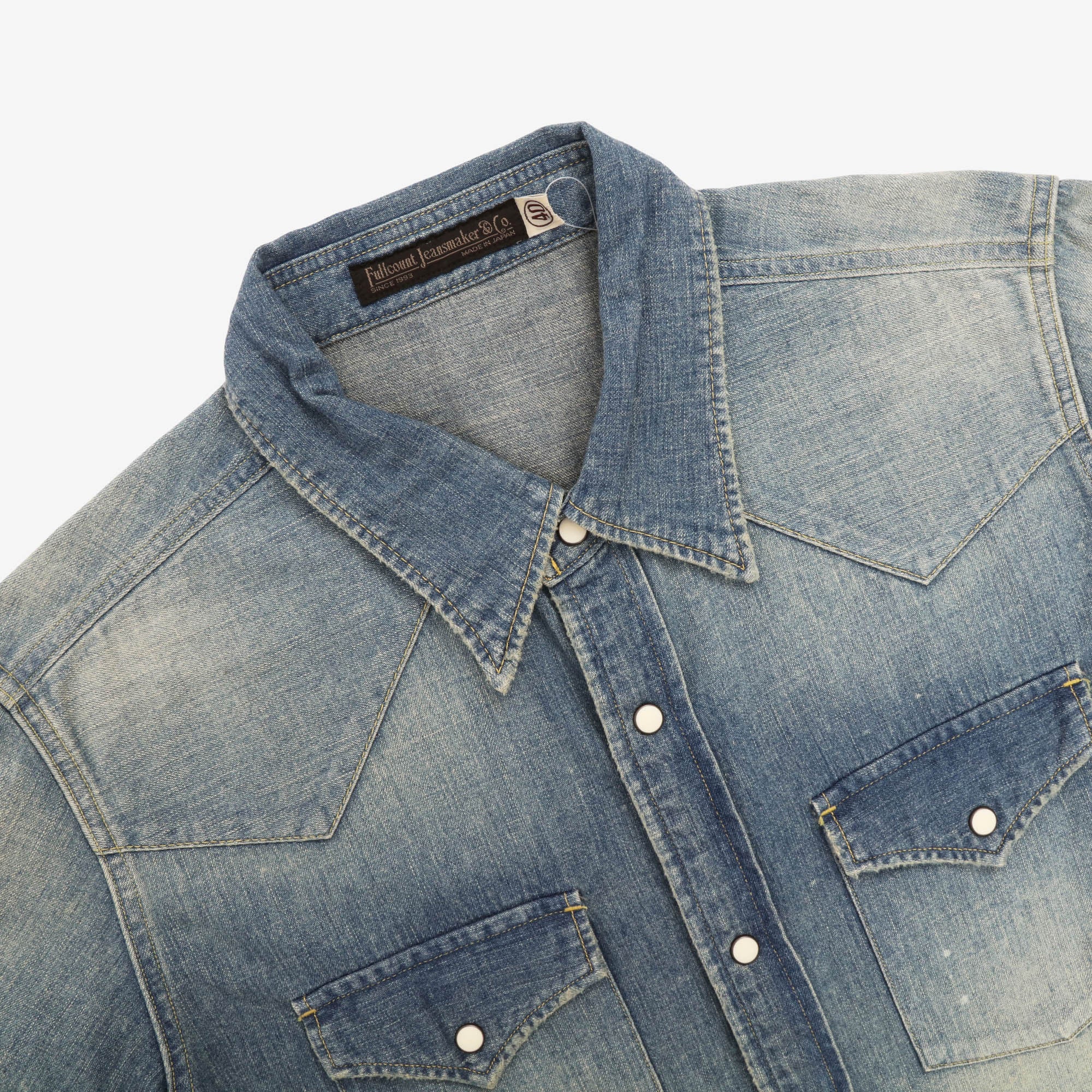 Washed Denim Western Shirt