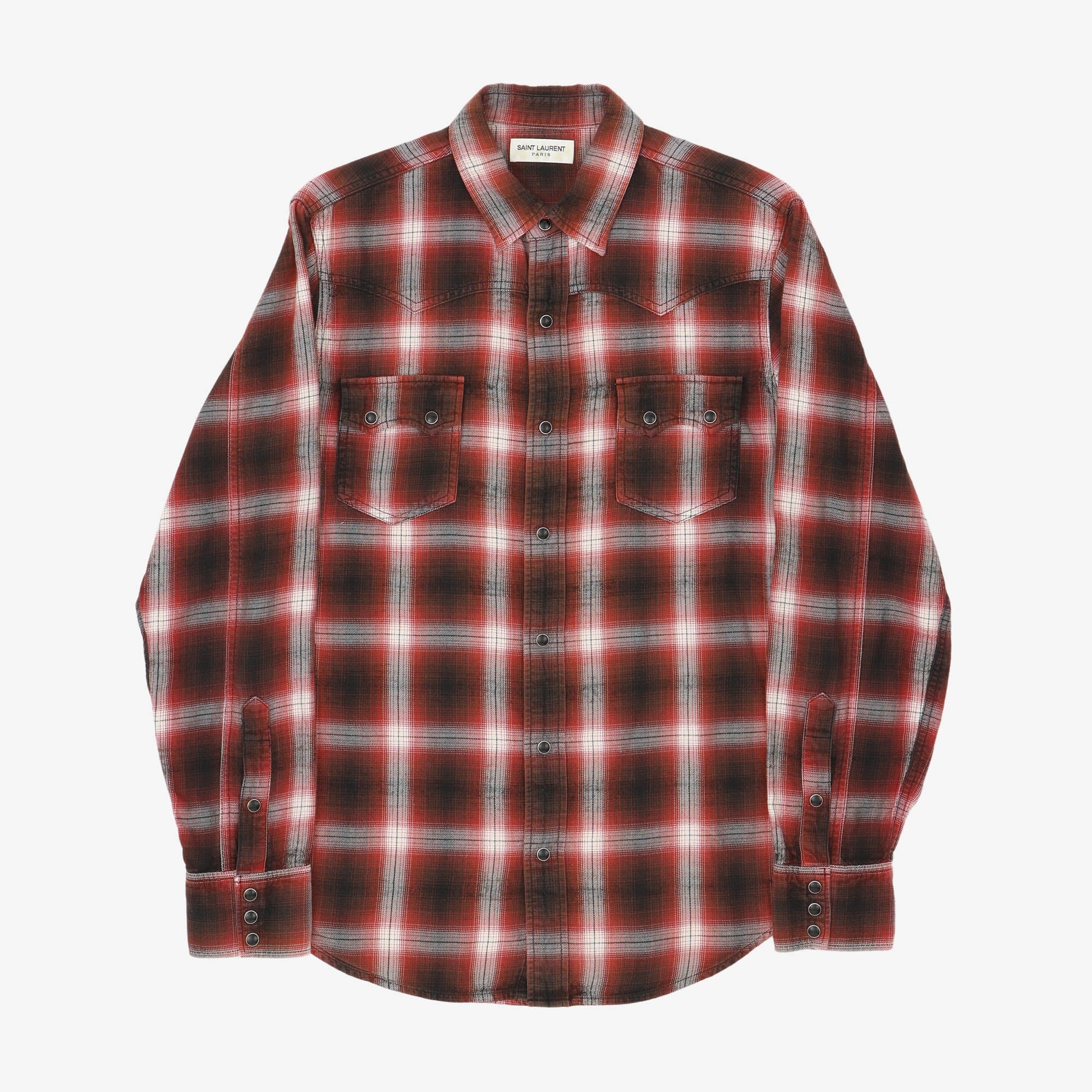 Ombre Check Western Shirt